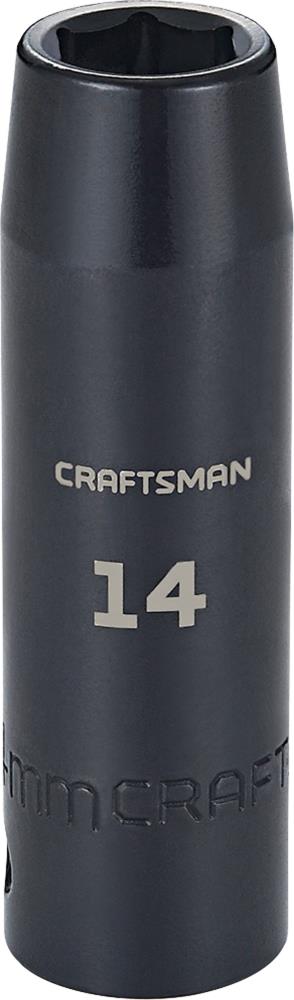 Craftsman 14 mm Metric Deep Socket - 1/2 in. Drive, 6 Point