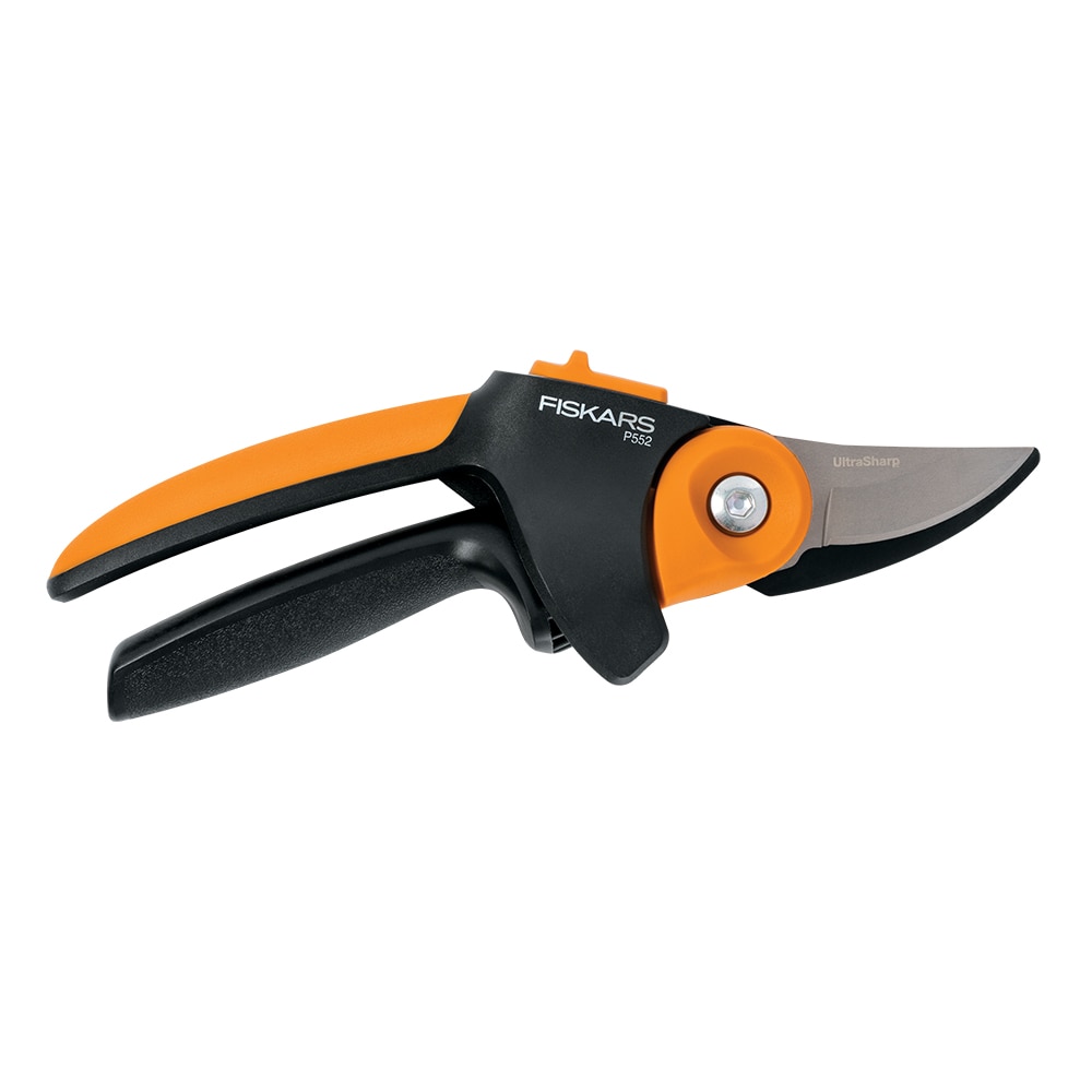 Fiskars Large Bypass Pruner, Steel Blade with Softgrip Handle for Medium to Large Hands, Size: 12 inch, Black