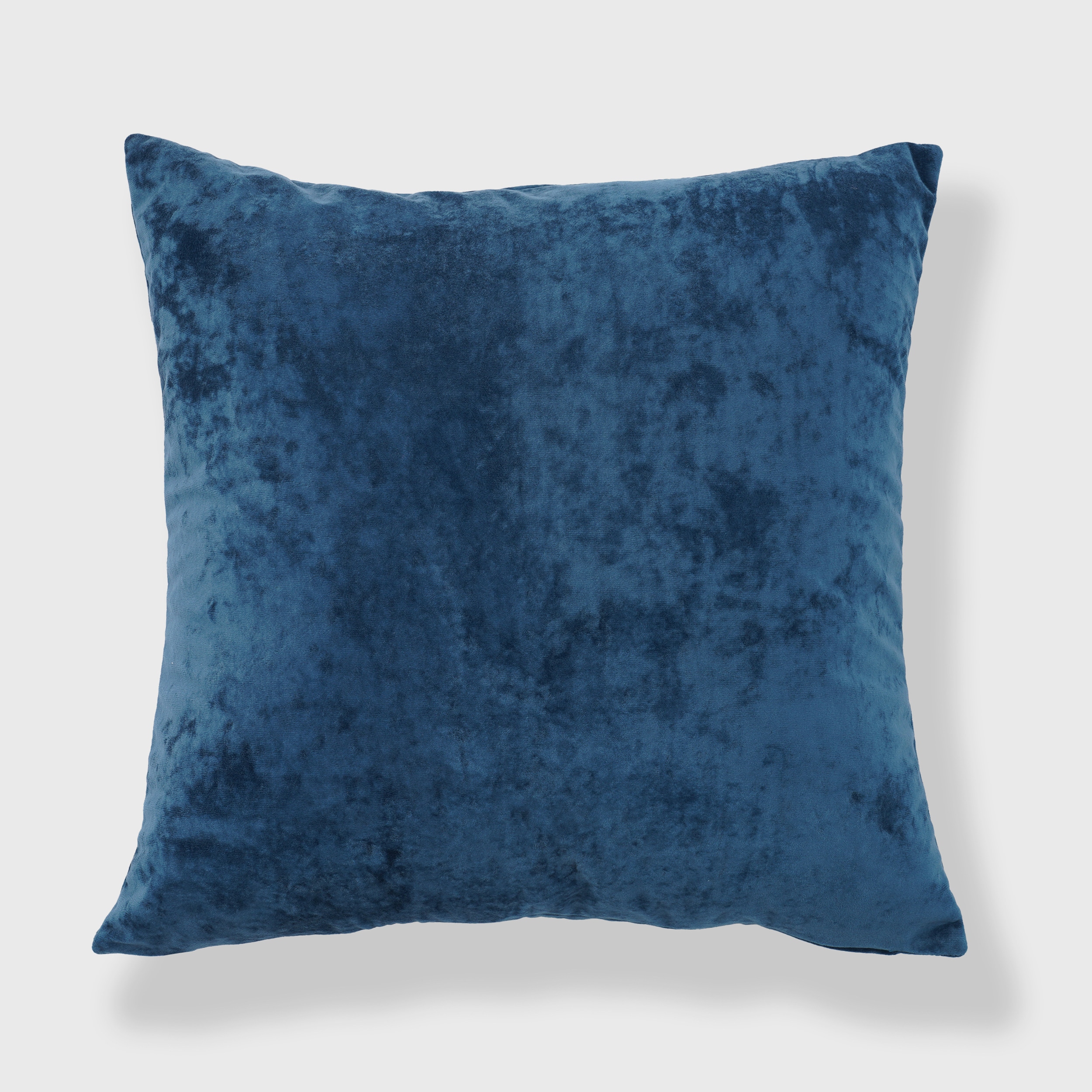 FRESHMINT 202004C19 Affably Crushed Velvet 20-in x 20-in Teal Square Indoor Decorative Pillow