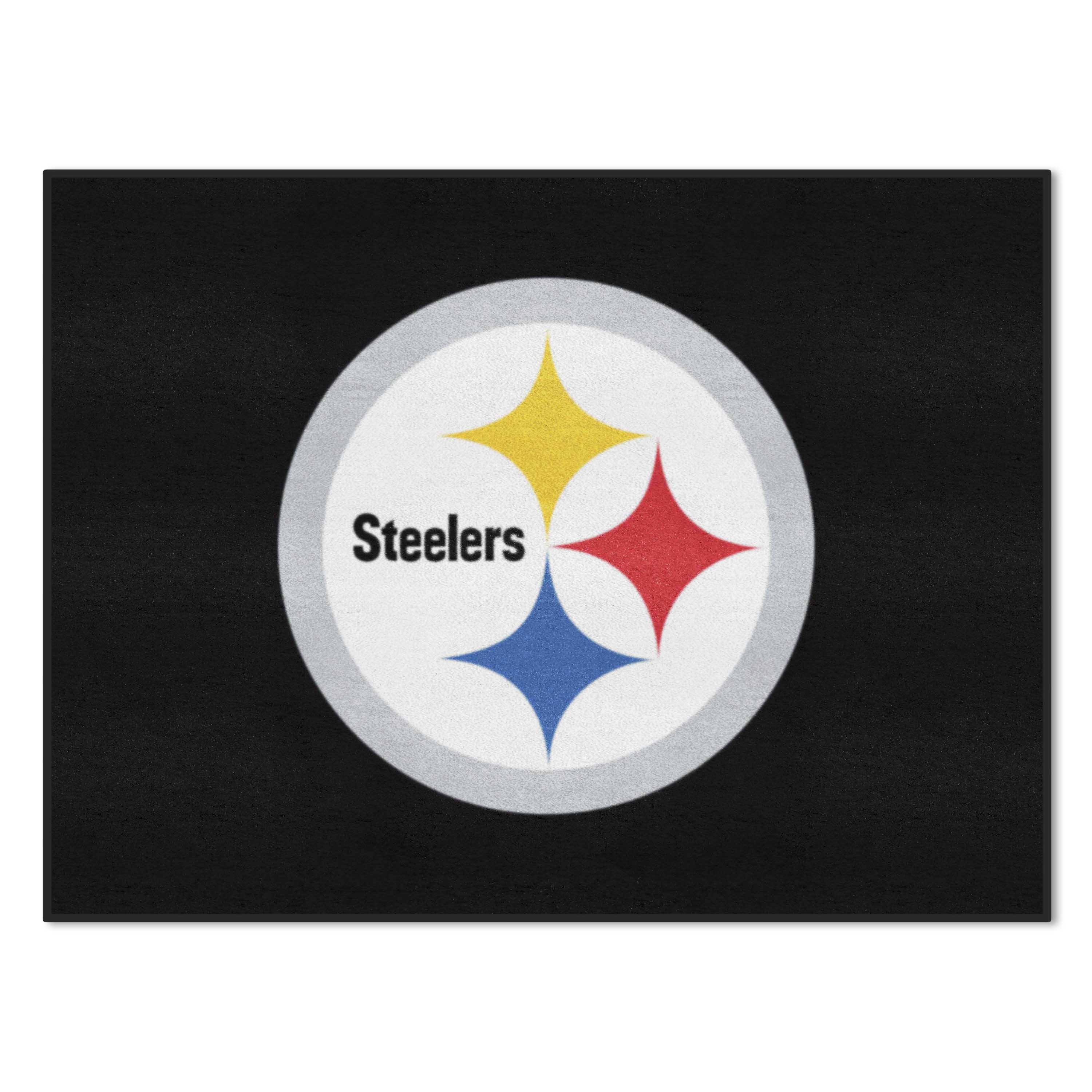 FANMATS 28804 NFL All-Star mat 3 x 4 (ft) Tufted Nylon Black Rectangular Indoor Solid Area rug