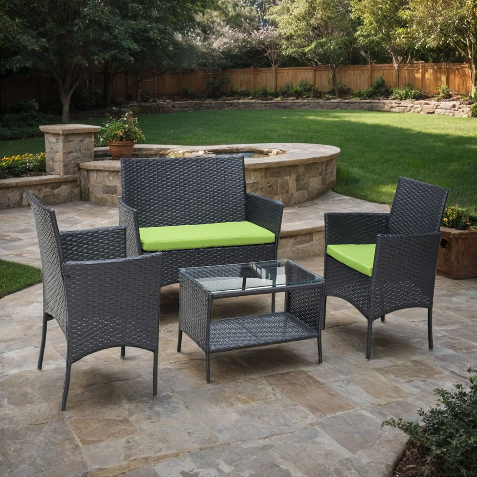 SINOFURN SYA690043GN Patio-Conversation-Sets - View #3