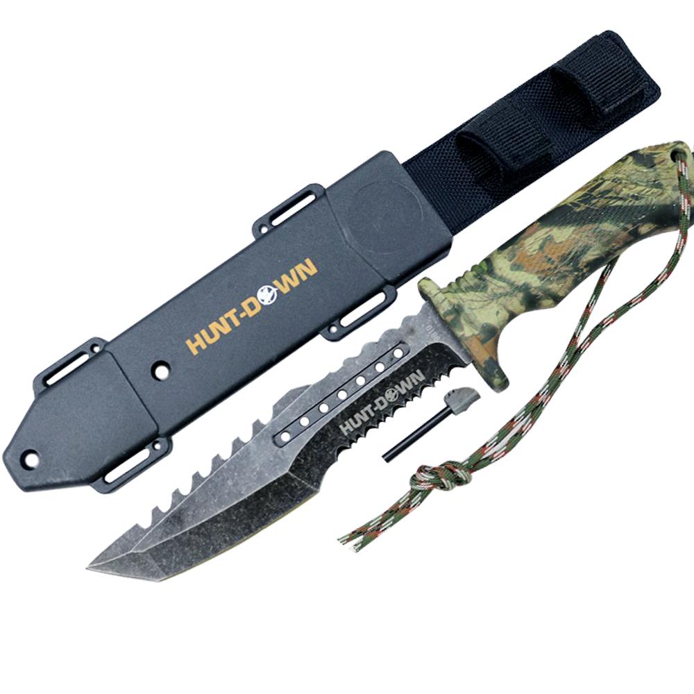 Shelter SLTR4480  9819 12 in. Hunt-Down Hunting Survival Knife with Fire Starter and ABS Sheath New