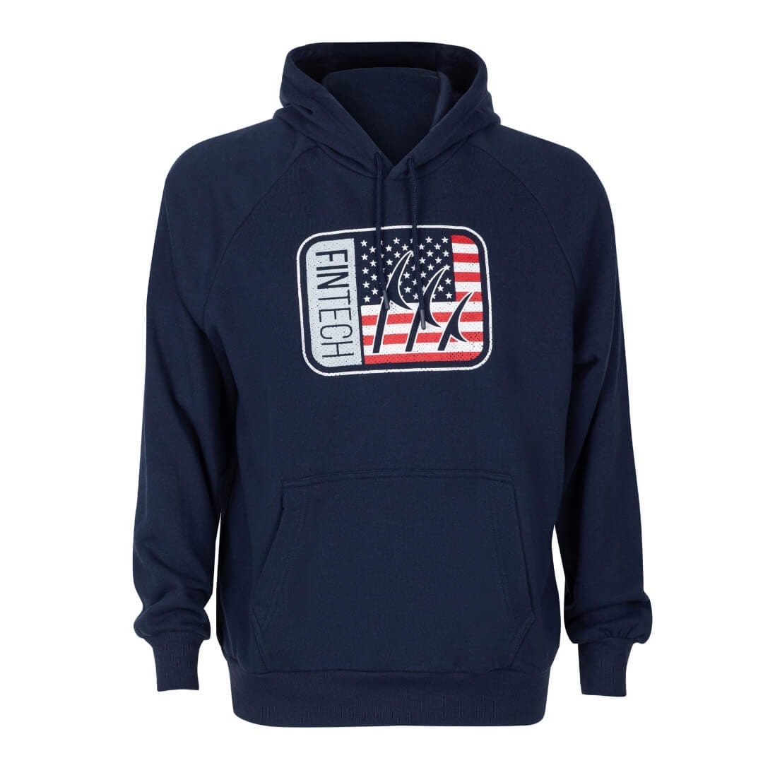 FINTECH FMOHOPBG60-410-2X Men's Blue Knit Long Sleeve Graphic T-shirt (XX-large)