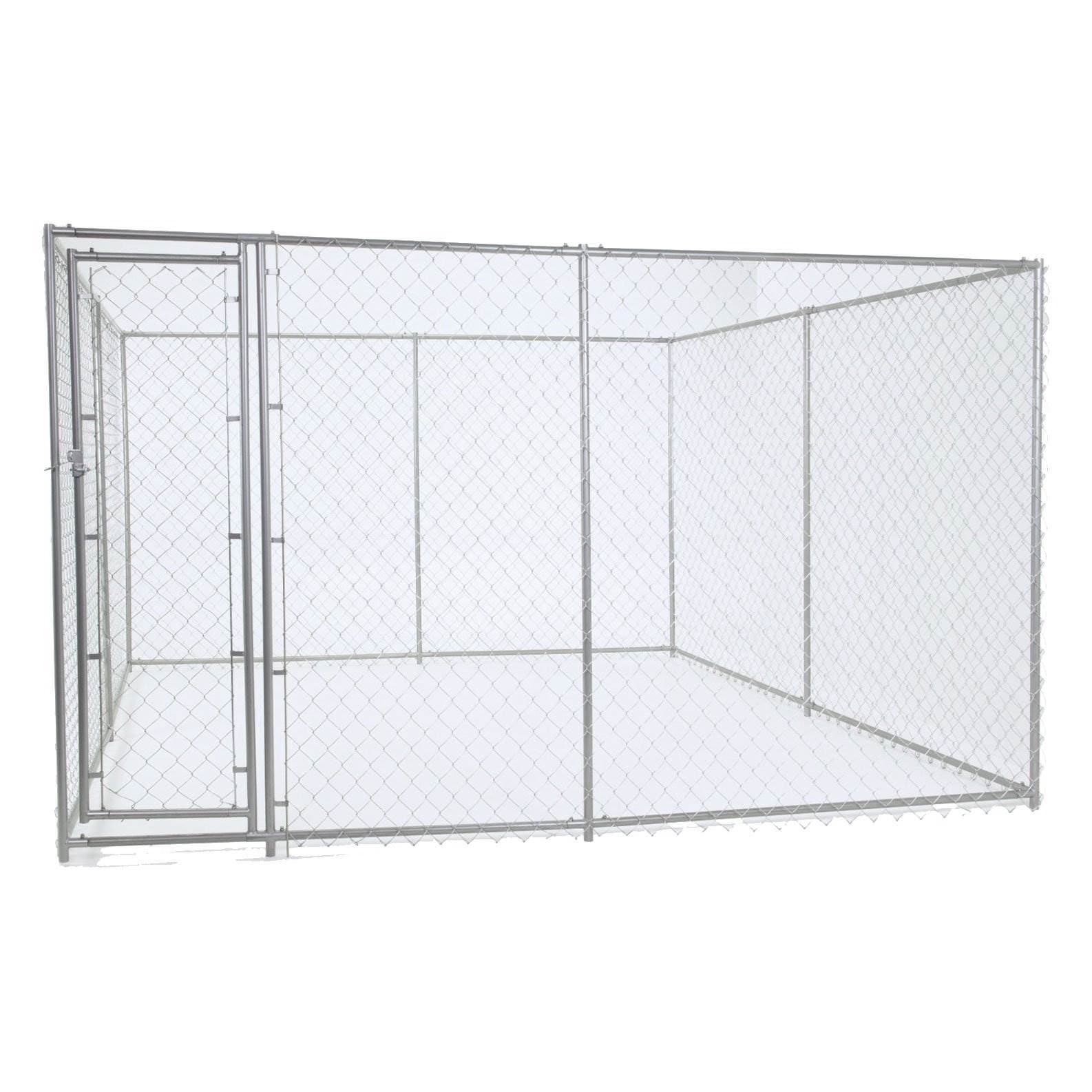 Lucky Dog Large 41 65 lb Wire and Fabric Dog Kennel Outdoor 10 ft L x 10 ft W x 6 ft H