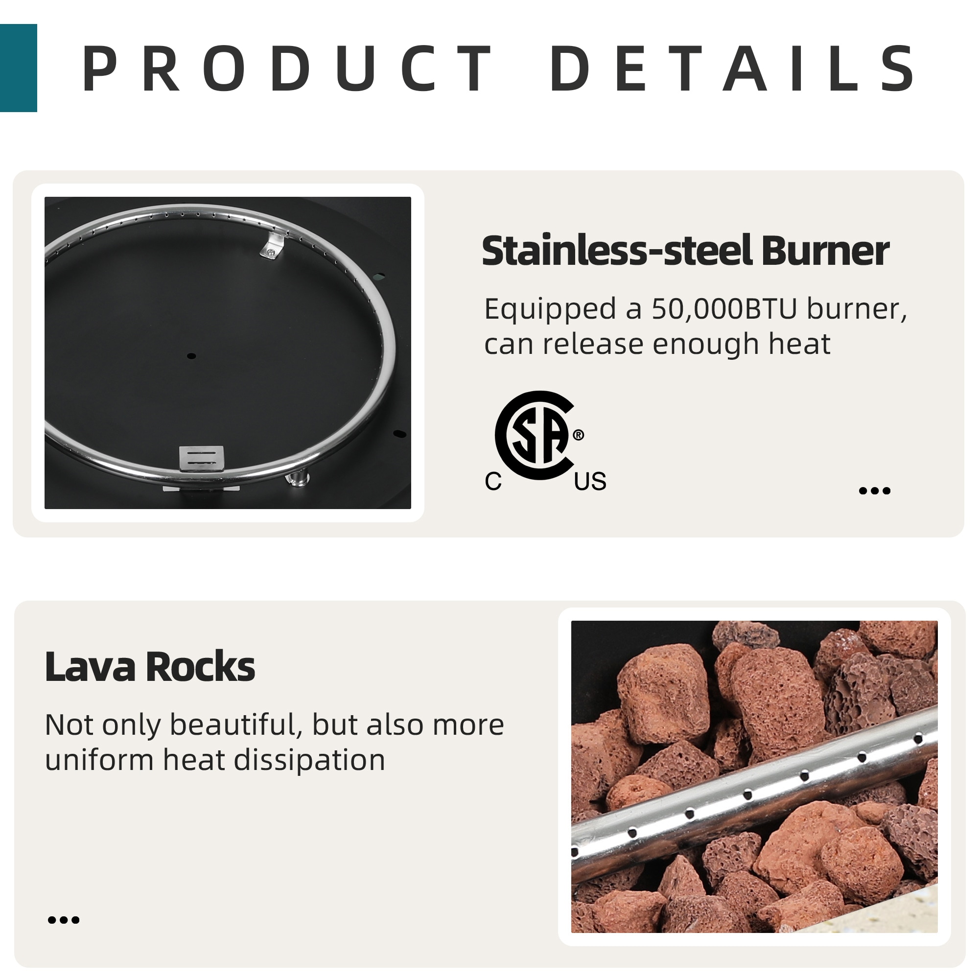 UPHA 42TP-GREY-DK-BLZWST Outdoor-Gas-Firepits - View #7