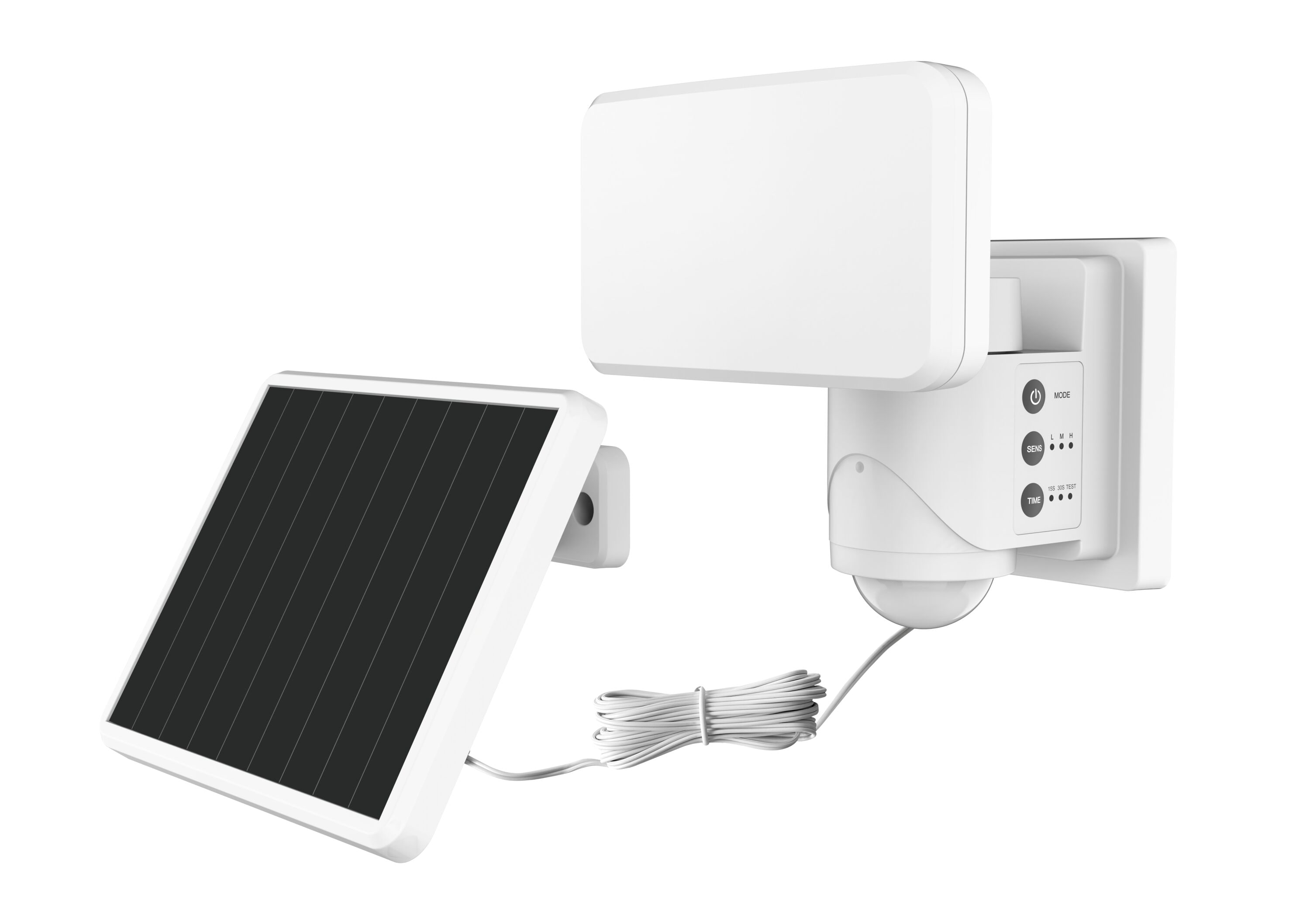 Utilitech 240 -Degree 25 -Wattage Equivalent Solar LED WHITE 1 -Head Motion-Activated Flood Light 1800 -Lumen