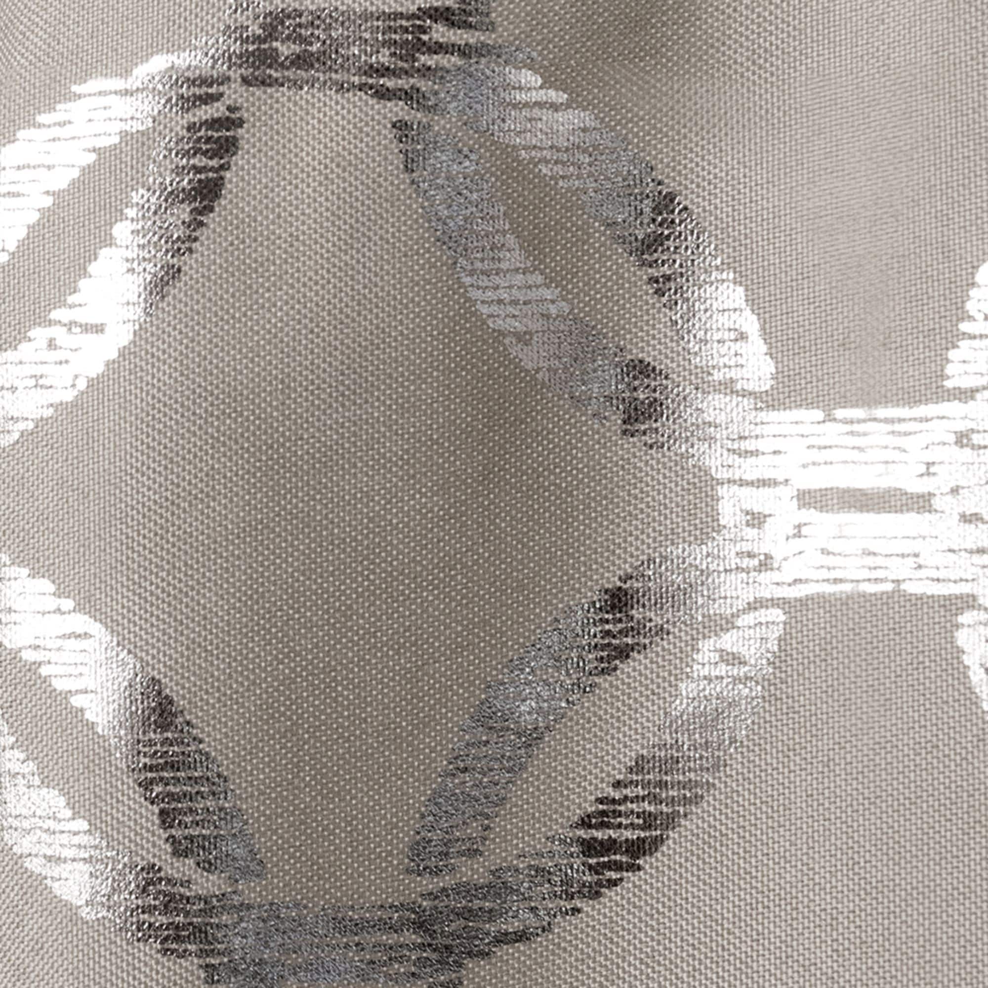 Natural Light-Filtering Geometric Grommet Curtain Panels