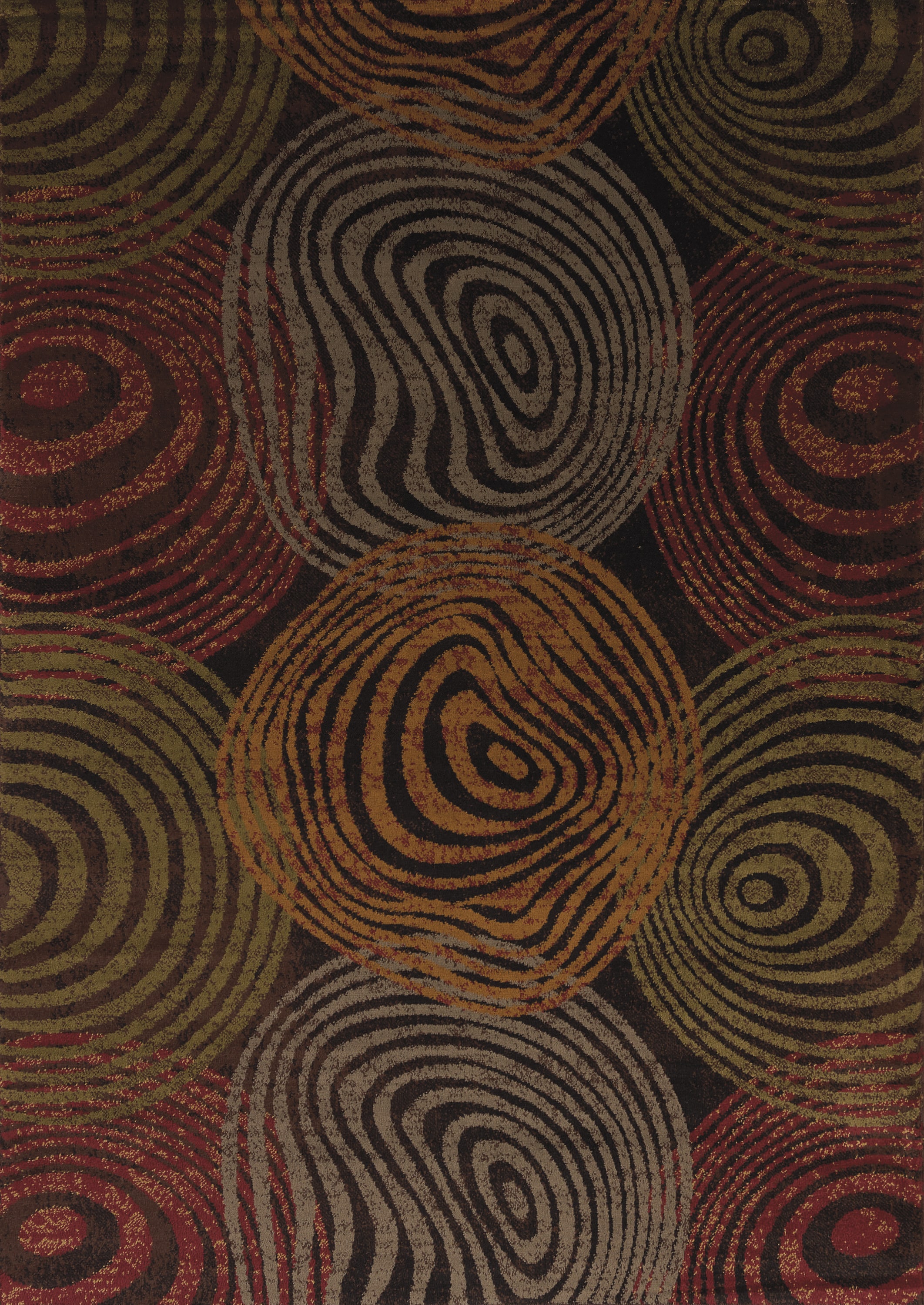 Abstract Multicolor Synthetic Rectangular Area Rug