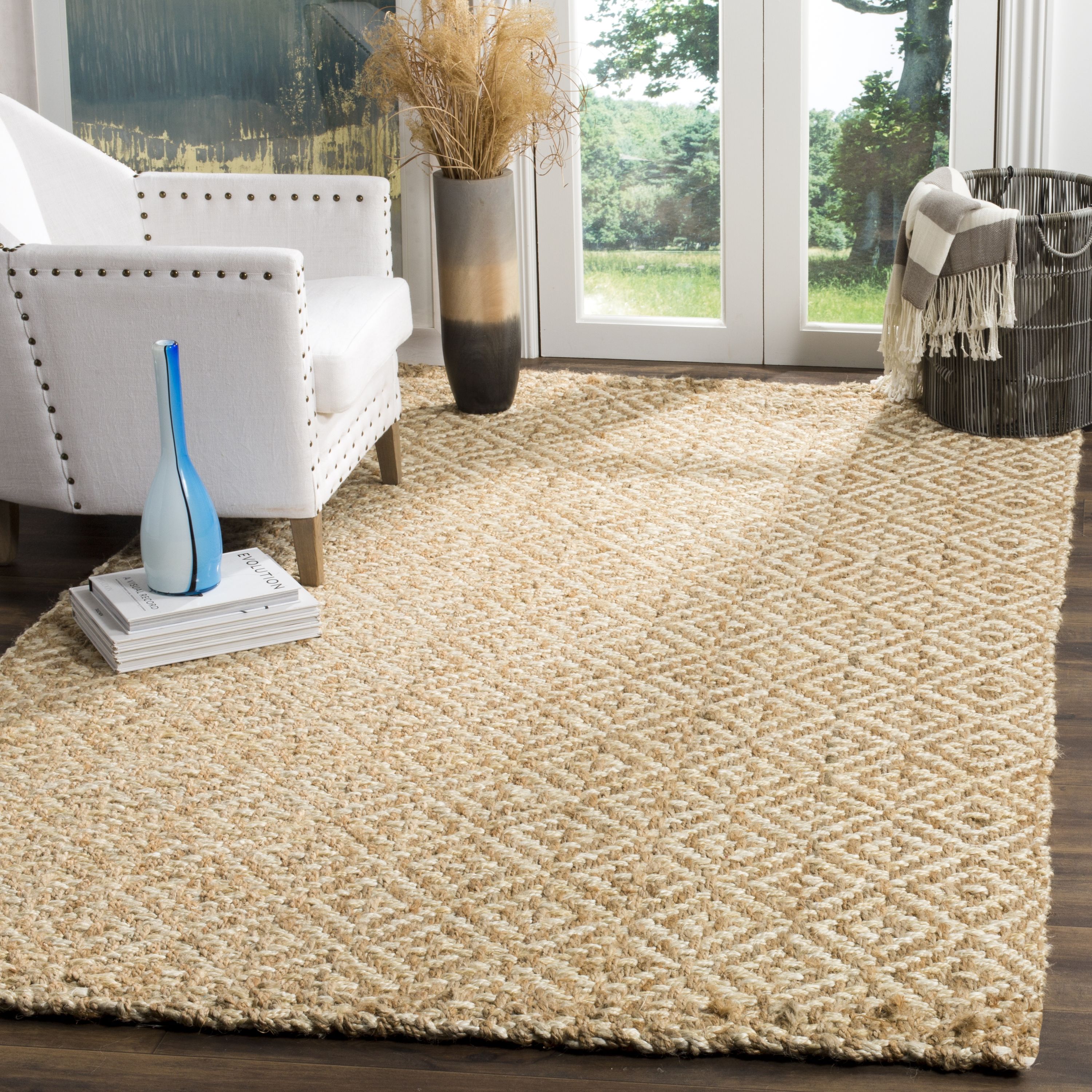 Ivory Natural Hand-Woven Jute & Sisal 3' x 5' Area Rug