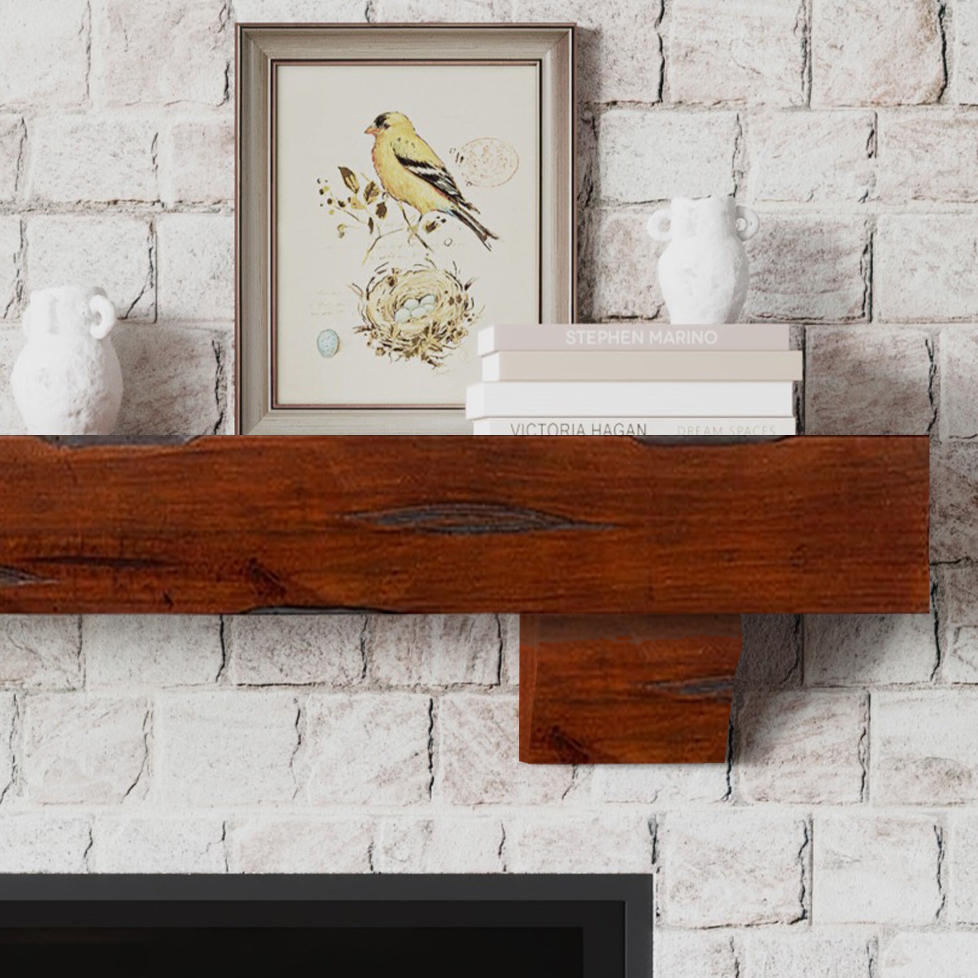Mantels Direct NATURAL-48-CRD Mantel-Shelves - View #2