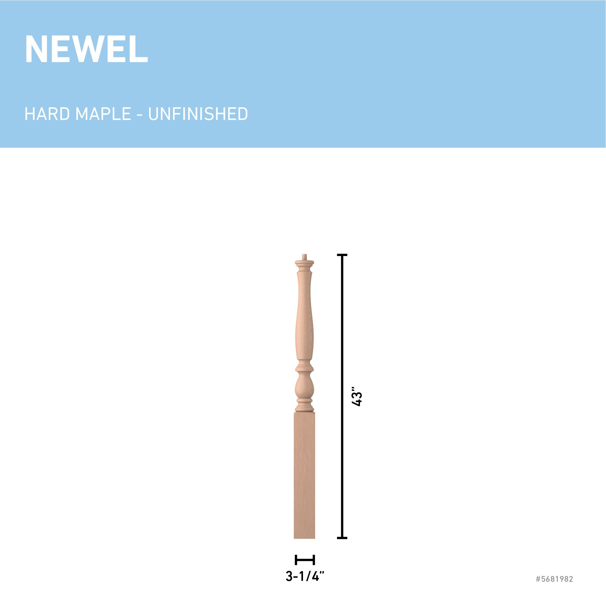 L.J. Smith Stair Systems LJP-3910-HM Interior-Stairpart-Newel-Posts - View #3