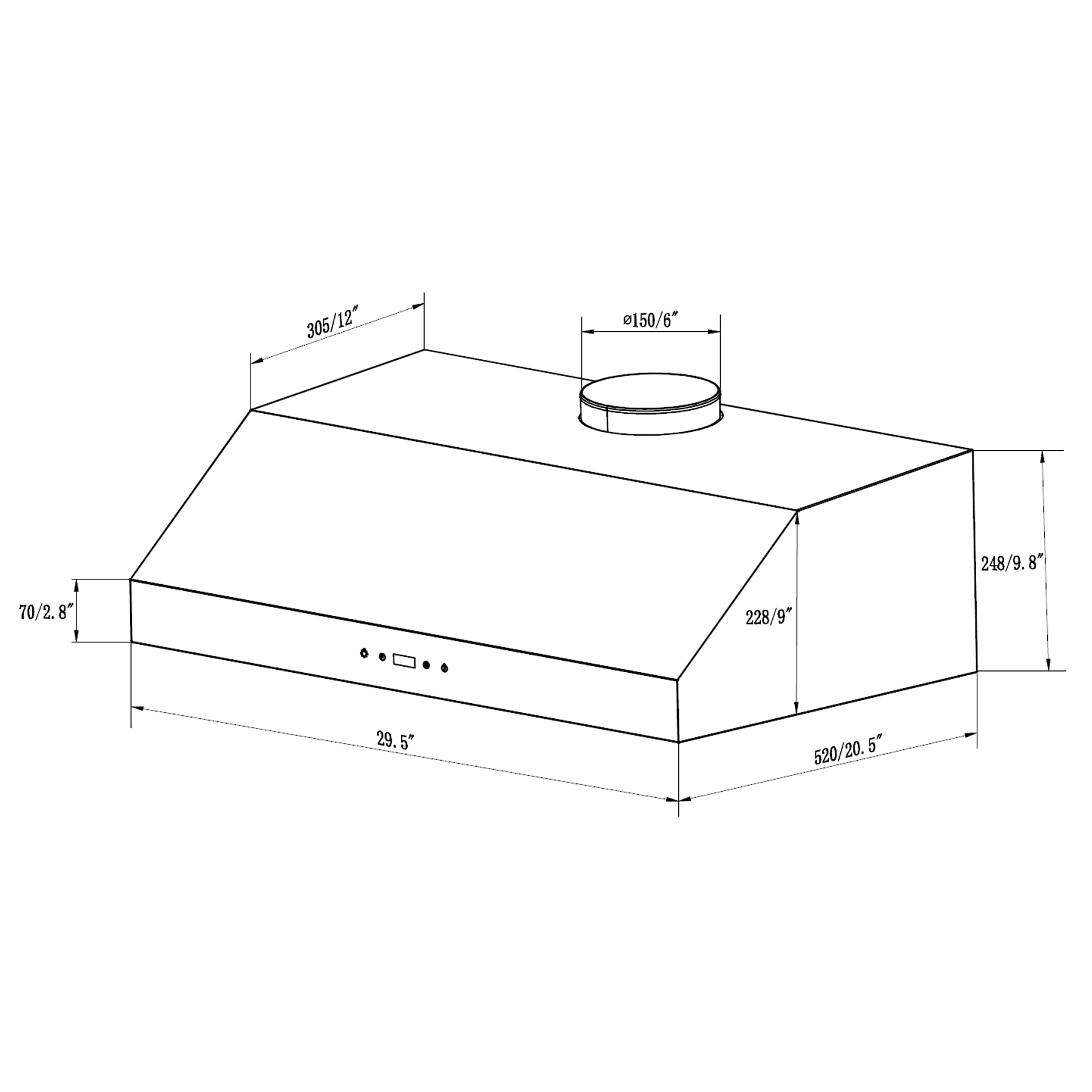 AKDY RH0435 Undercabinet-Range-Hoods - View #8