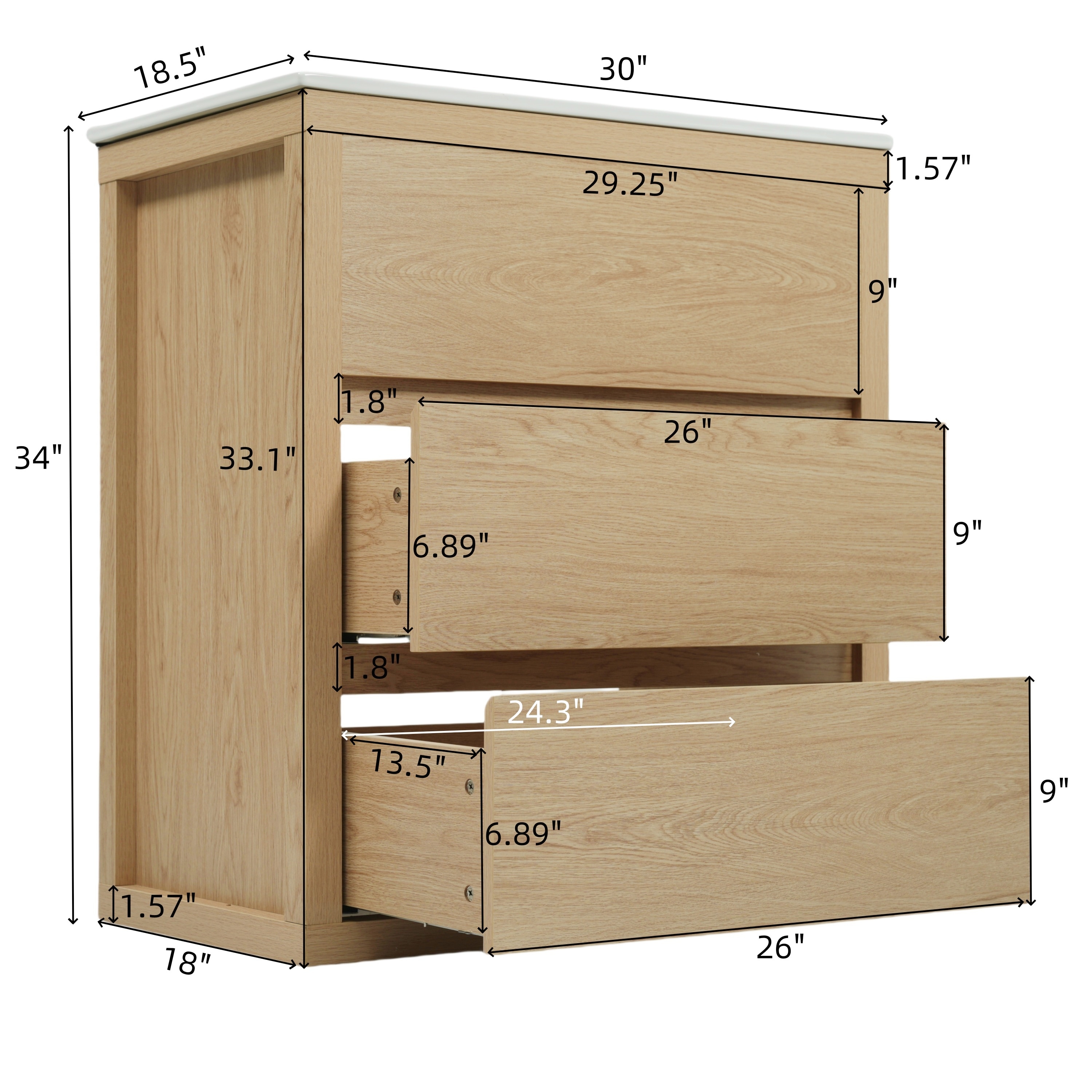 WELLFOR EXMC-2026L3 Bath-Vanity-Combo - View #11