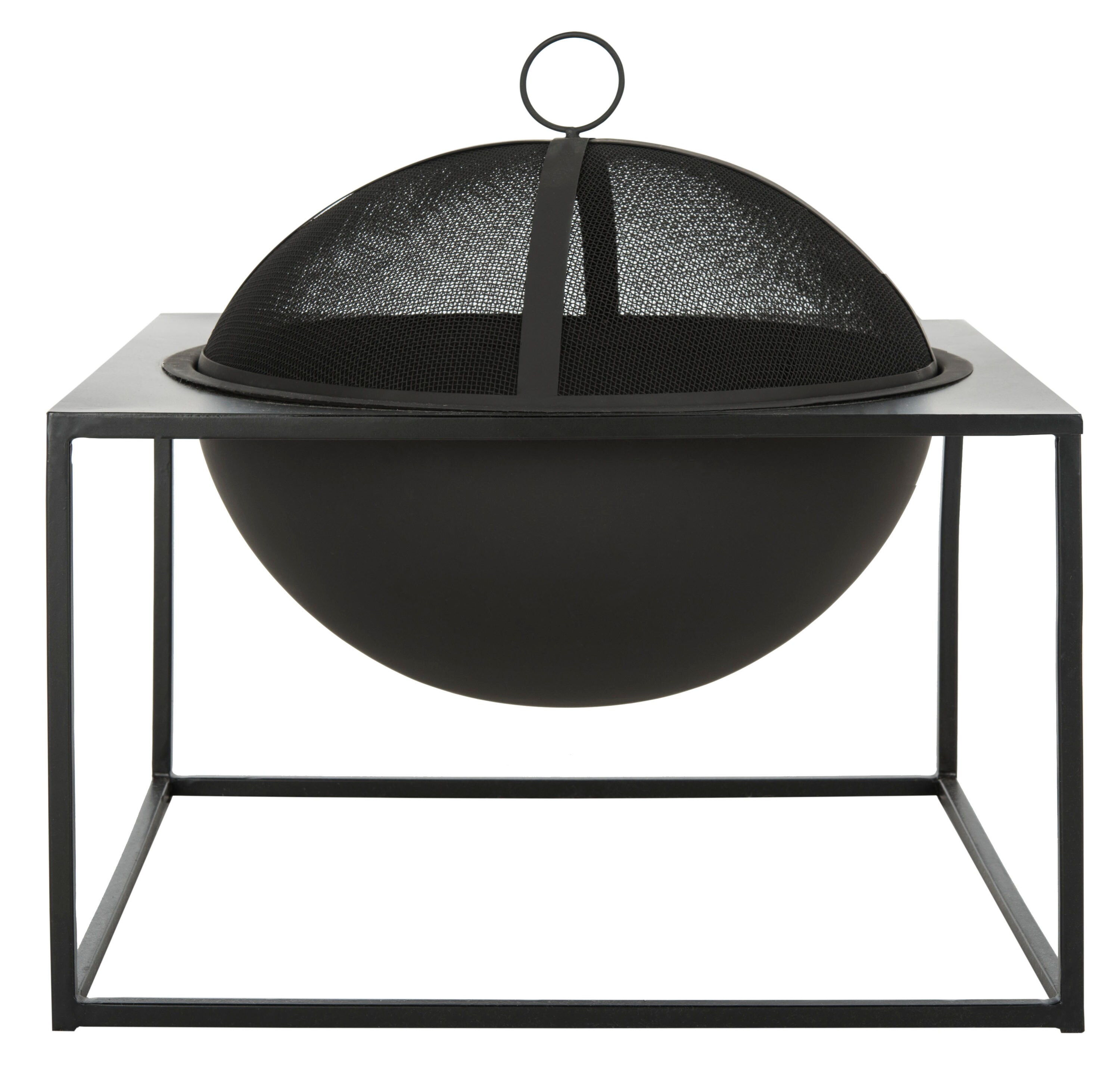 Safavieh PIT1001A Outdoor Collection Cartagena Silver and Black Chiminea 