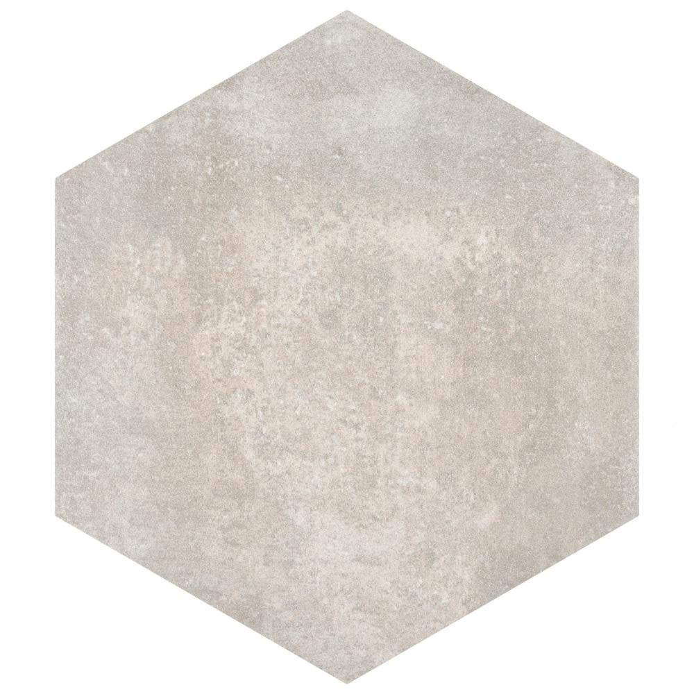 Affinity Tile Boston Ferro Hex Bianco 14-in x 15-in Satin Porcelain ...