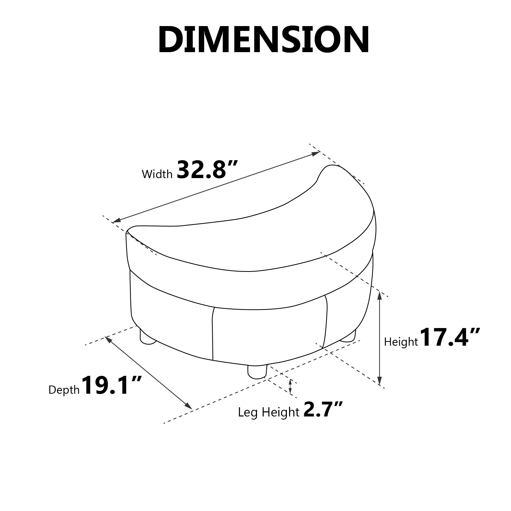 Hrinhom HC-W4001-MUSTARD Indoor-Ottomans - View #6