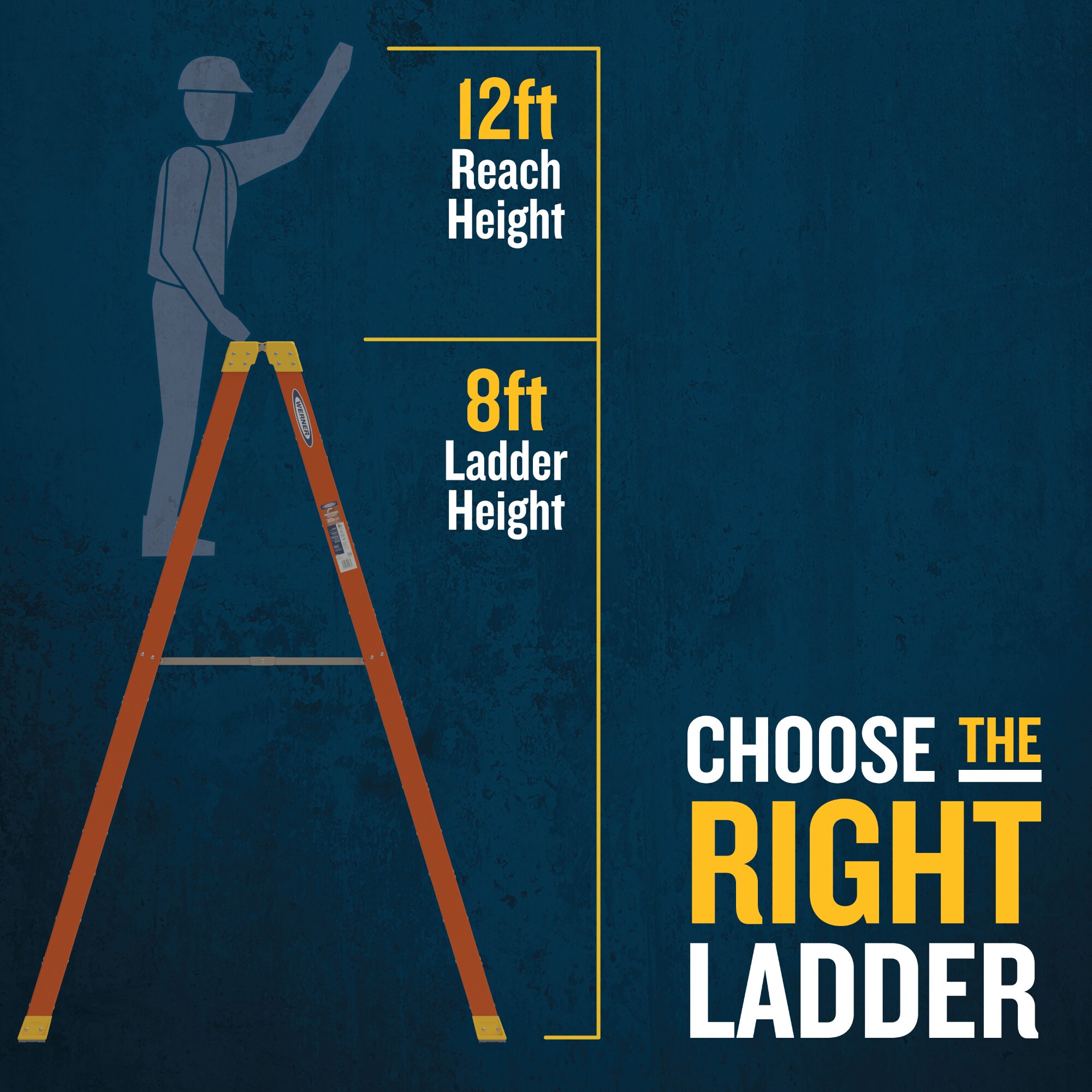 Werner 360 8-ft Aluminum Type 1- 250-lb Load Capacity Step Ladder