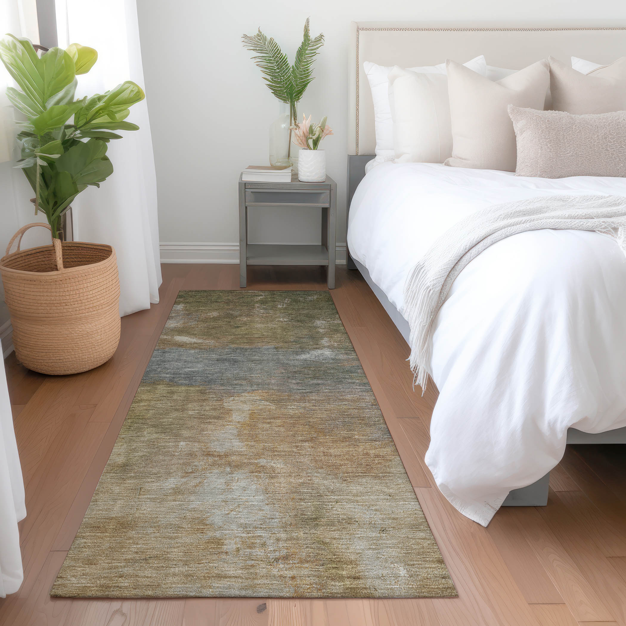 Addison Rugs ACN1364CP2X8 Chantille ACN1364CP 2 x 7 (ft) Polyester Copper Rectangular Indoor/Outdoor Geometric Machine washable Runner rug