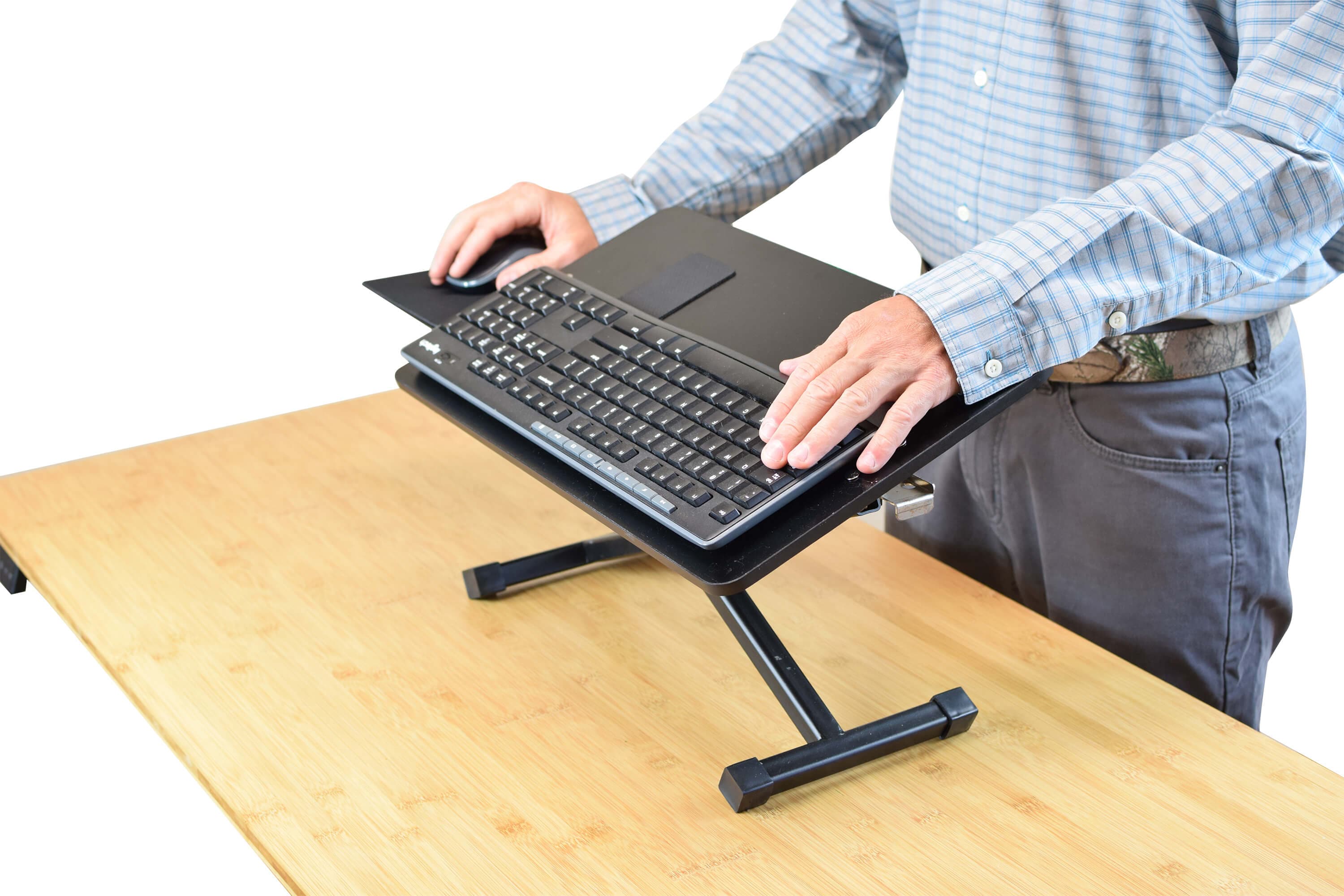 Uncaged Ergonomics KT3 Adjustable Keyboard Stand - Raise Keyboards to  Standing Height - Ergonomic Design - Easy Height Adjustment in the Office  Accessories department at