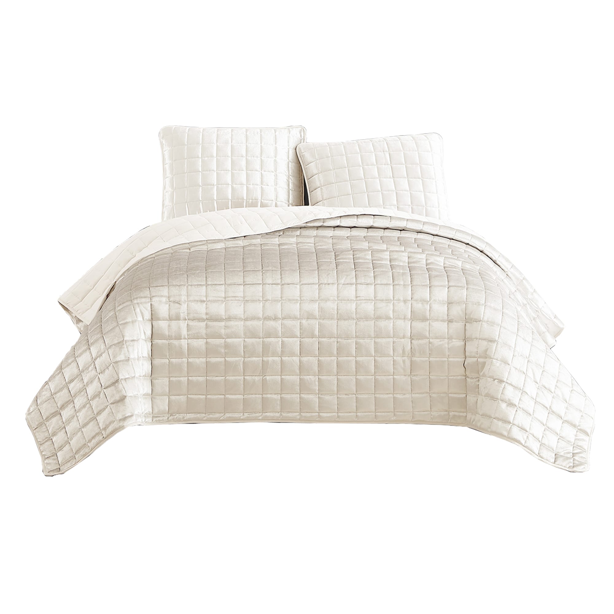 Benzara BM225233 Cream Multi King Bedspread
