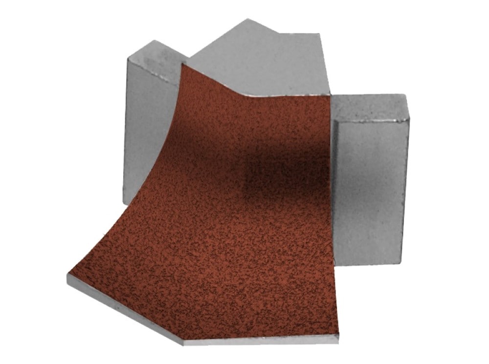 Schluter Systems E135/AHKA/TSR Dilex-AHKA 0.563-in W x 1.0-in L Rustic brown textured color-coated aluminum Aluminum Outside corner Tile Edge Trim