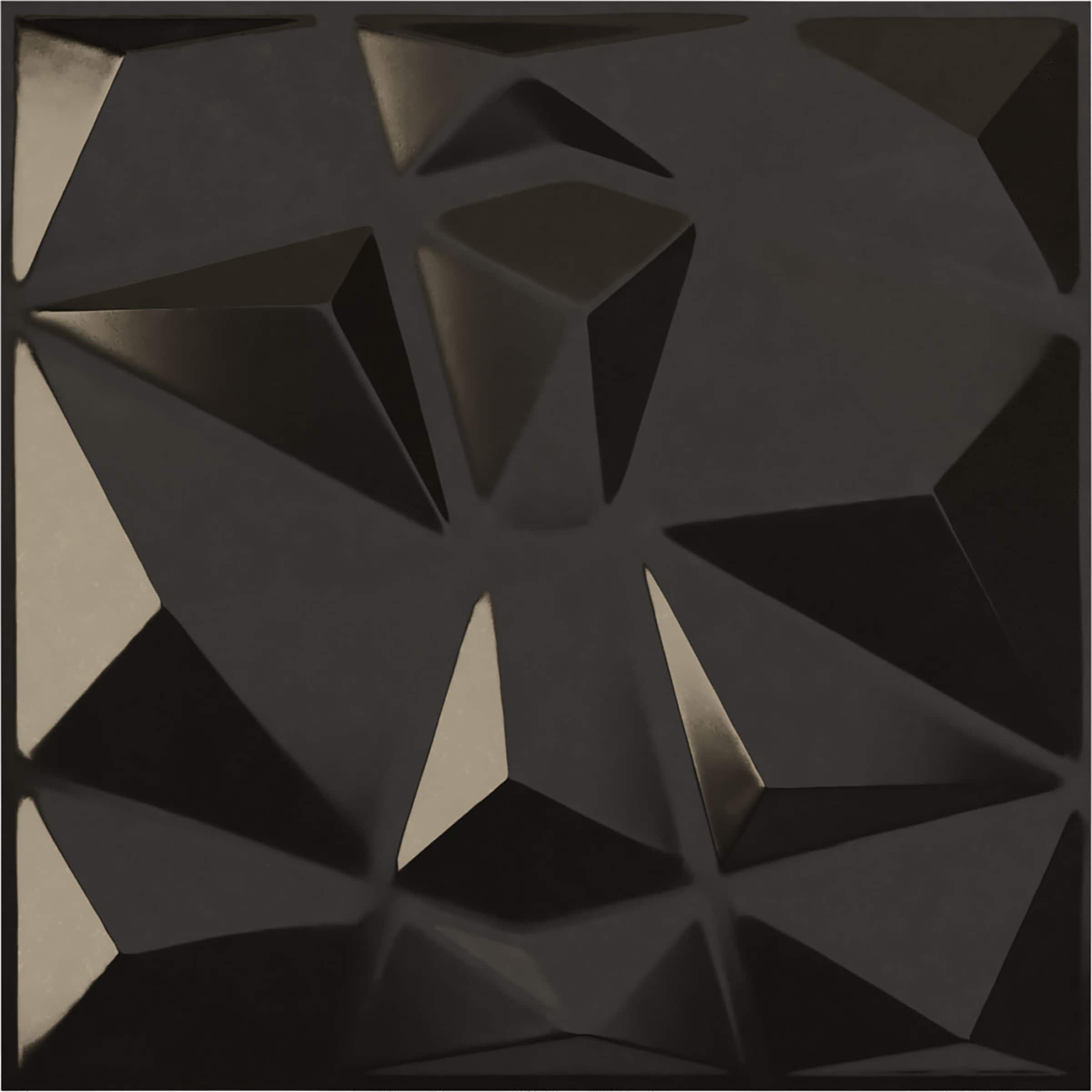 Ekena Millwork WP20X20NIECA 19-5/8-in x 19-5/8-in Embossed Paintable/Stainable Black PVC Wall Panel (