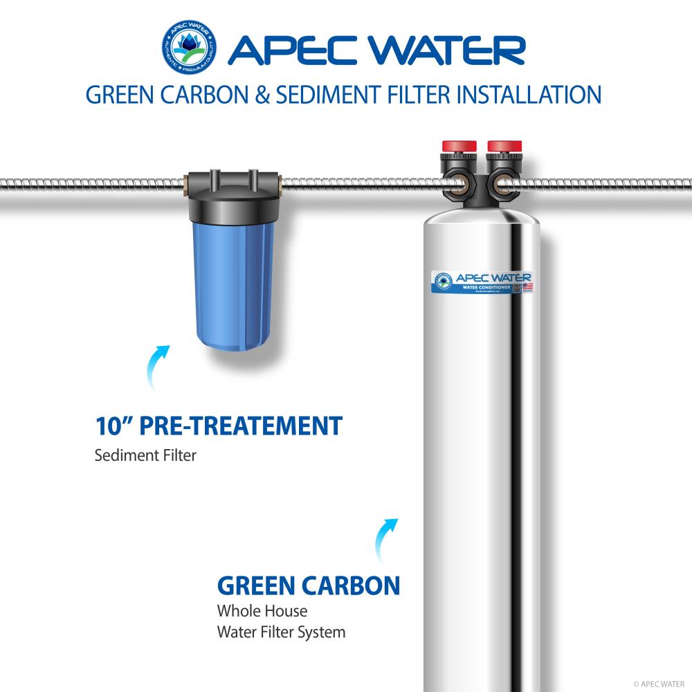 APEC Water Water Filtration System 10 Dual-stage 15-GPM Gac Hard Water ...