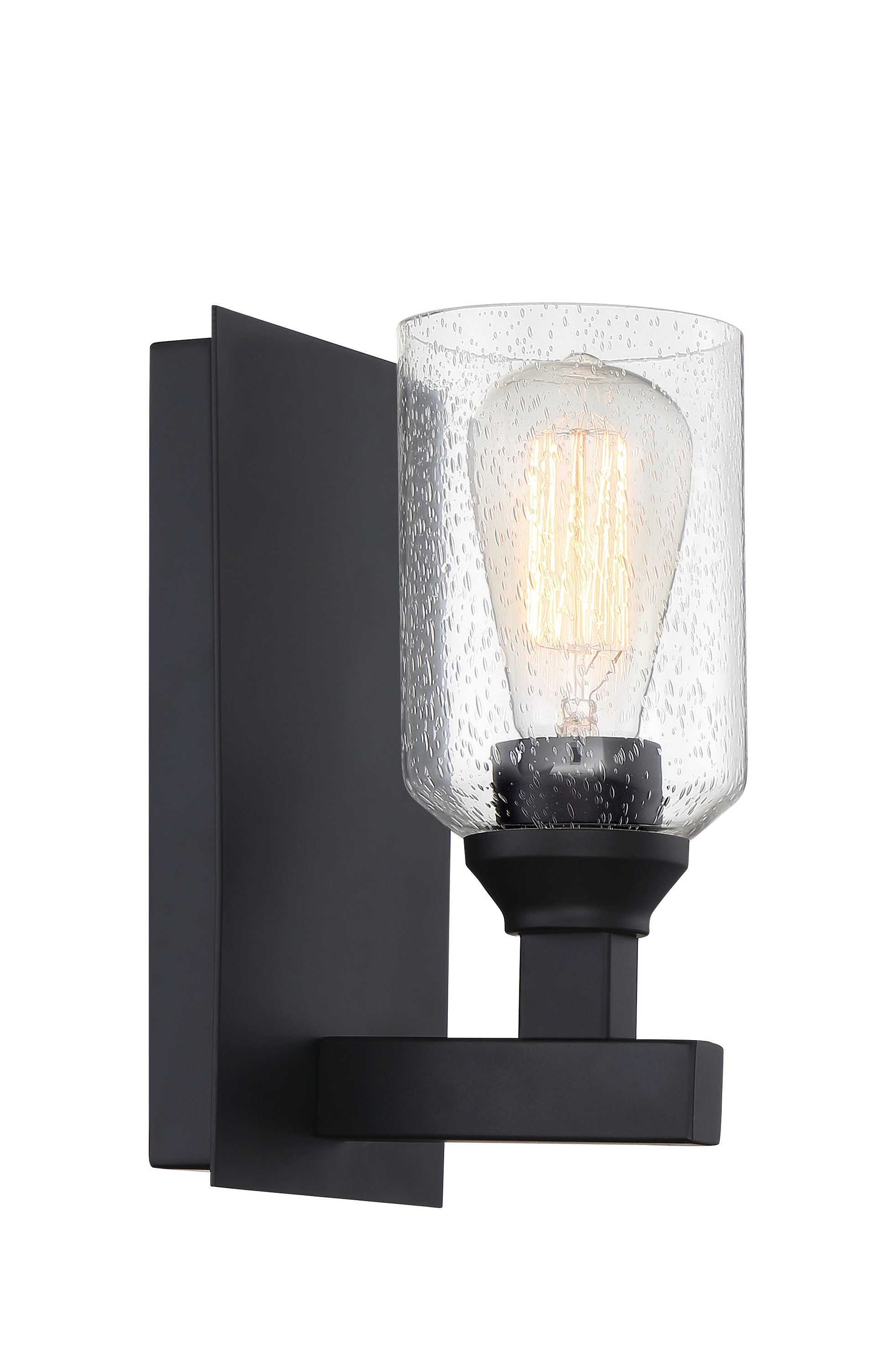 Craftmade 53161-FB Chicago 5.25-in W 1 -Light Black Transitional Wall Sconce