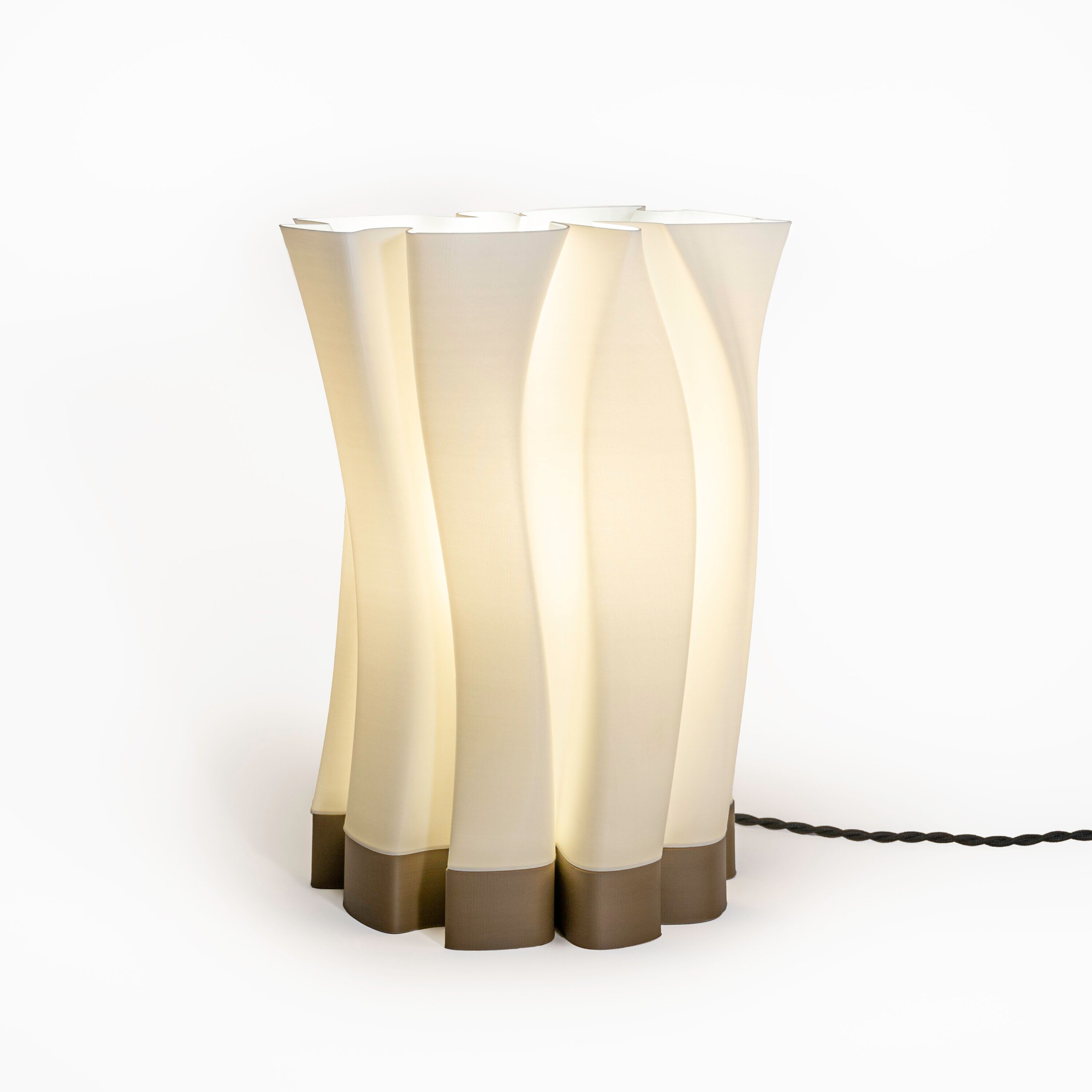 JONATHAN Y Flame Modern Bohemian Plant 3D Printed Lamp 13.5-in White ...