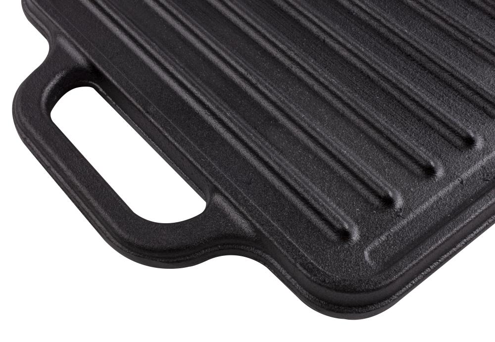 Victoria Large Rectangular Reversible Solid Cast Iron Griddle, 20 x 14 inch
