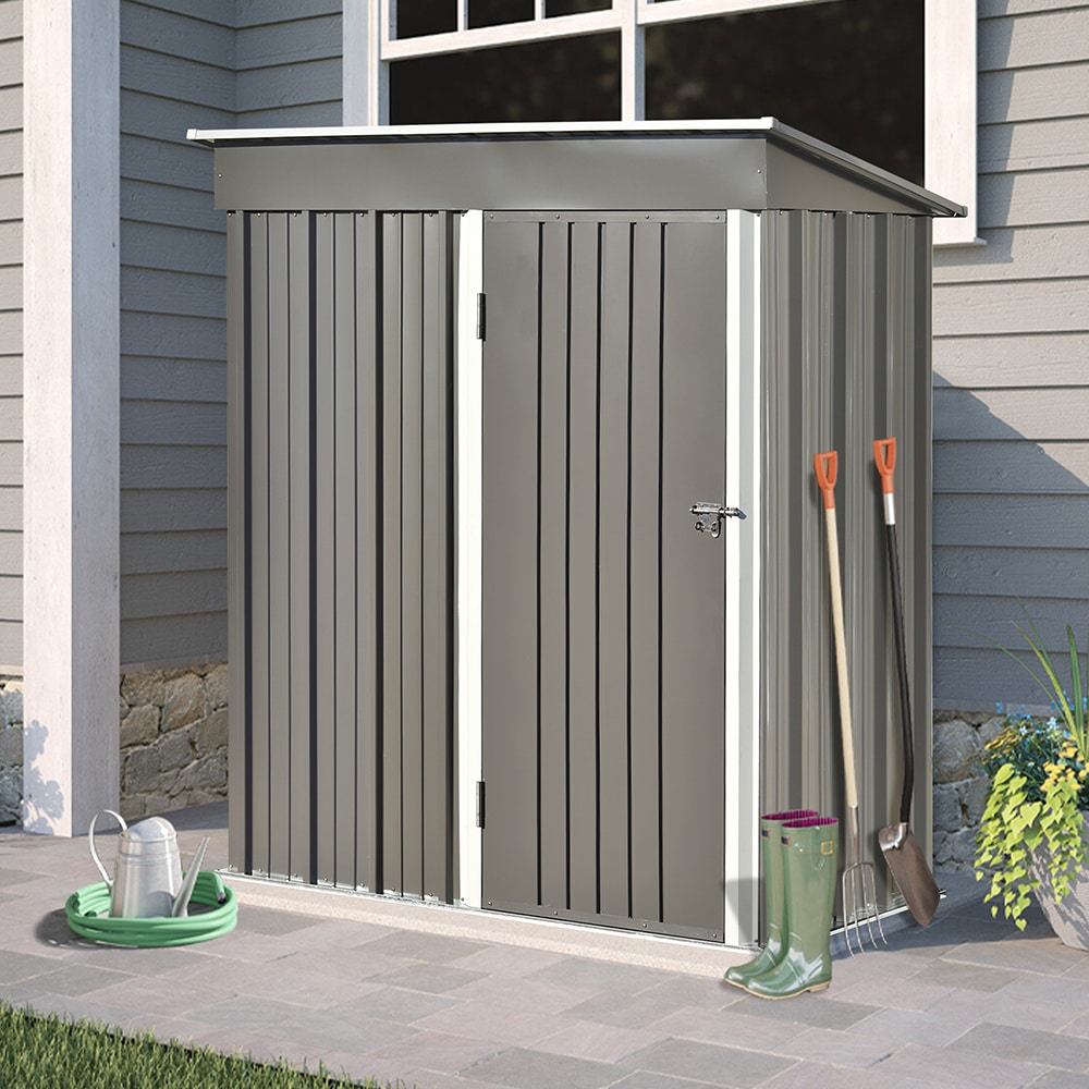 Topcraft 5-ft x 3-ft Galvanized Steel Storage Shed in the Metal Storage ...