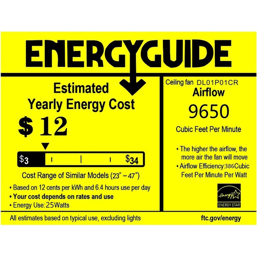 Home Accessories Inc DL01P01CR Ceiling-Fans - View #5