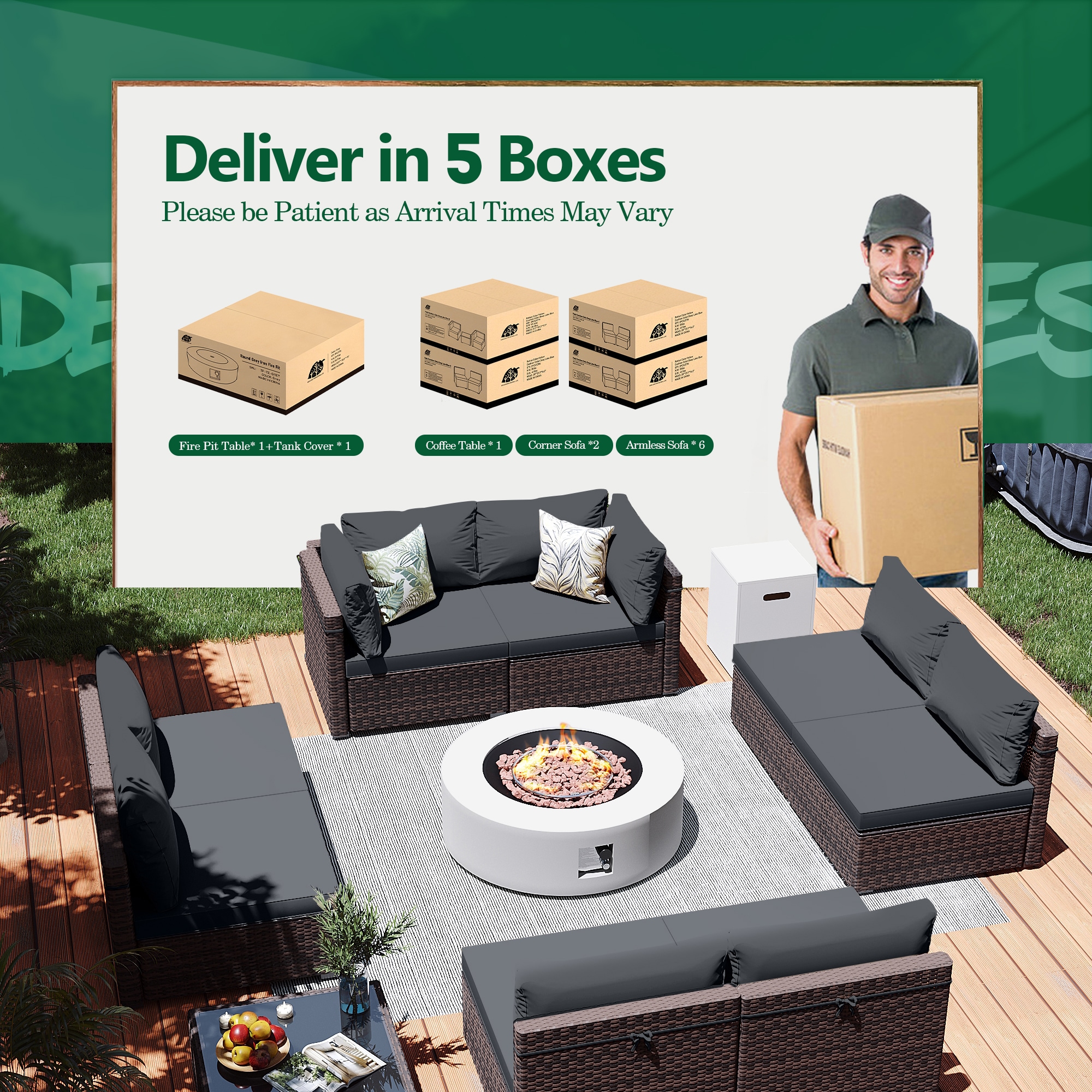 Patio Watcher LS-RT9-KD42WH-B3 Patio-Conversation-Sets - View #9