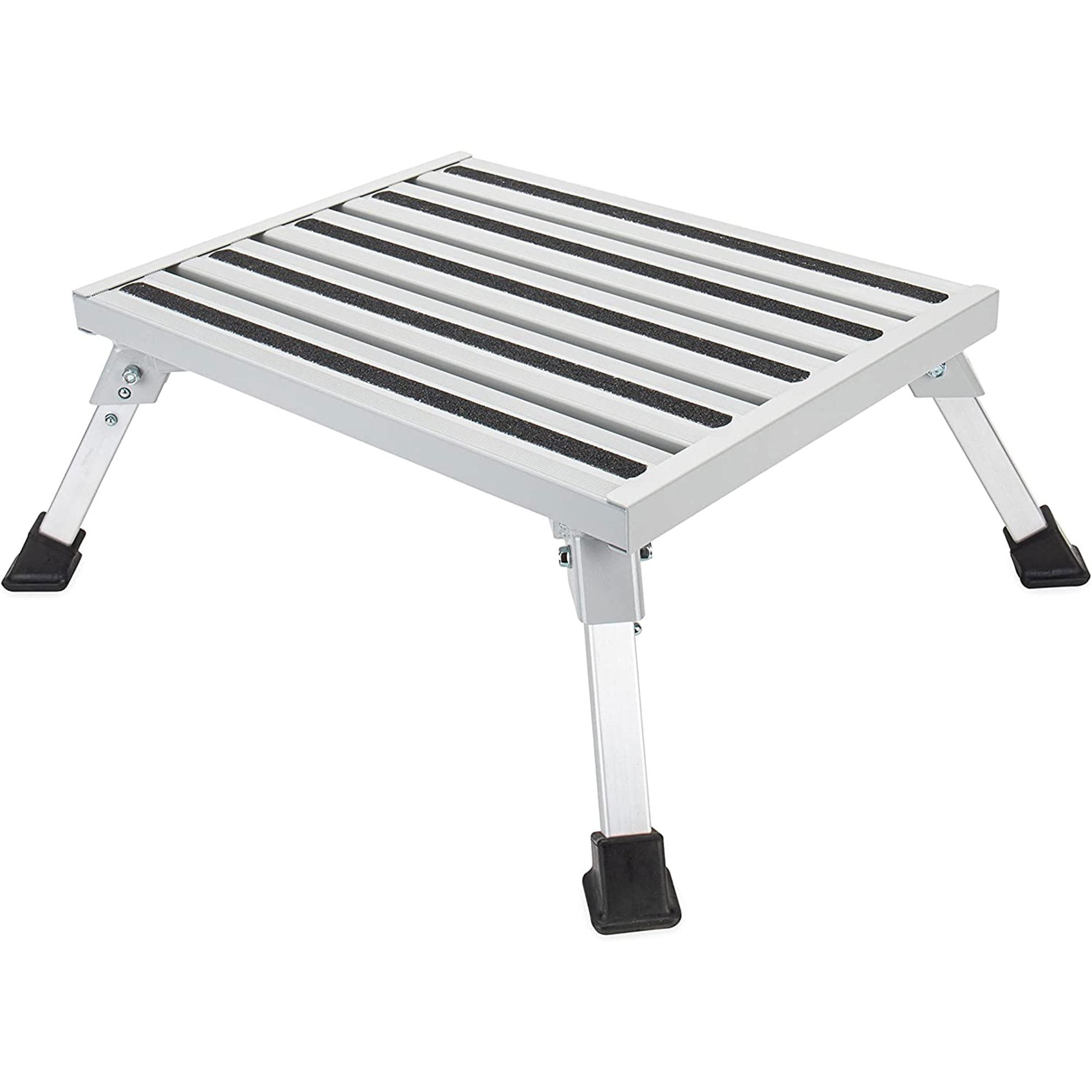 CAMCO 43677 Fixed Height Aluminum Platform Step Stool with Non Slip Rubber Feet #320177
