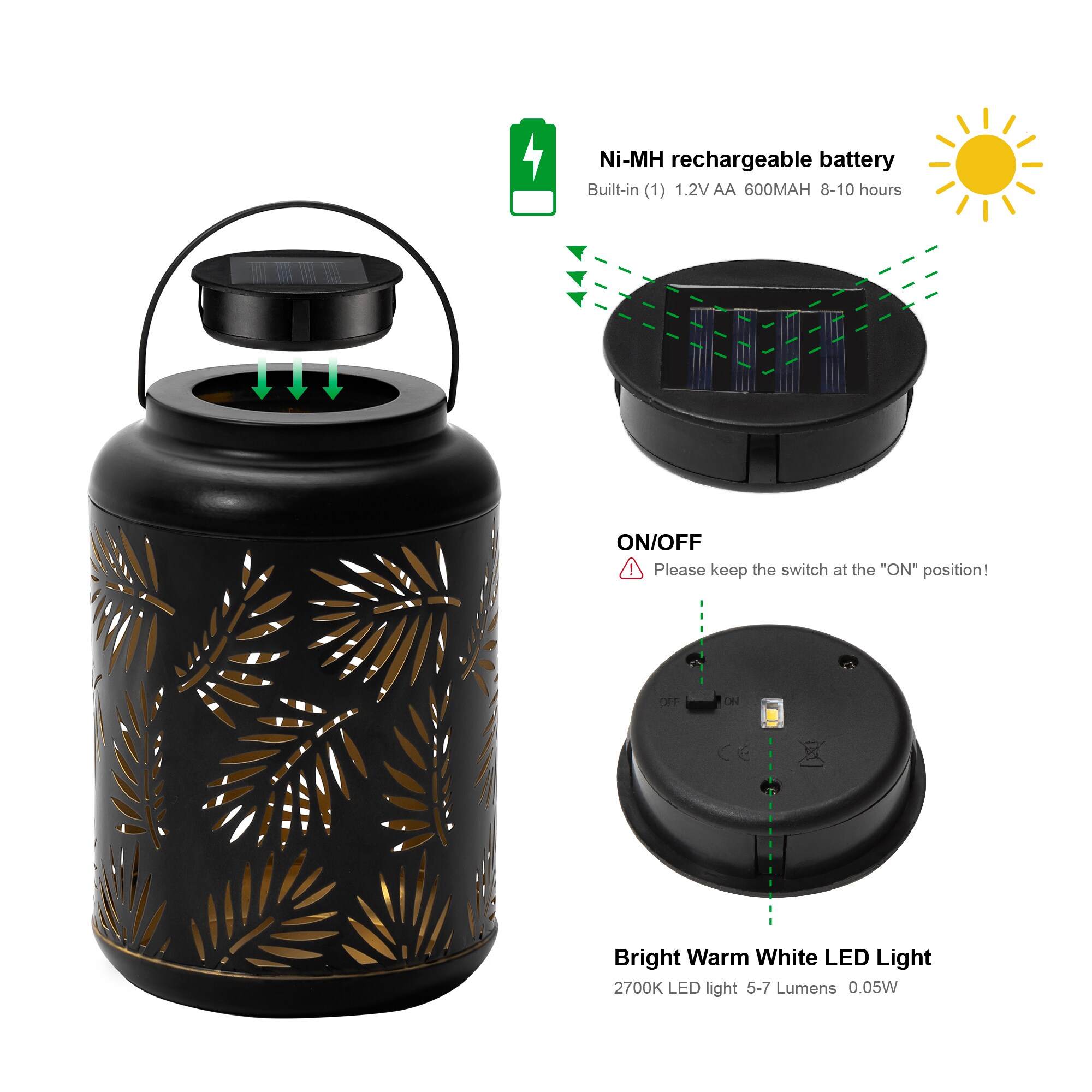 Glitzhome 2023300039 Outdoor-Decorative-Lanterns - View #8