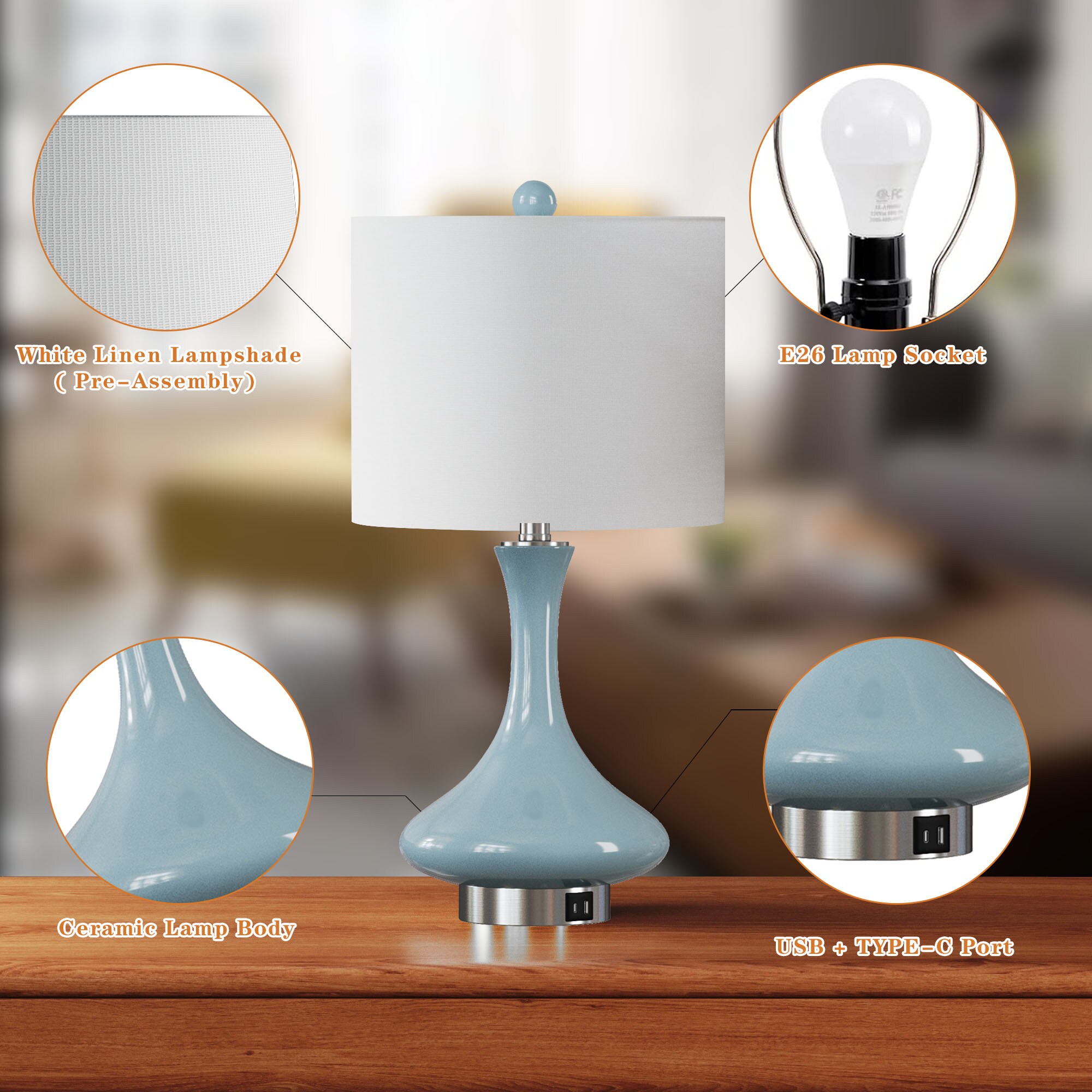 Maxax T252-BU-S Table-Lamps - View #6