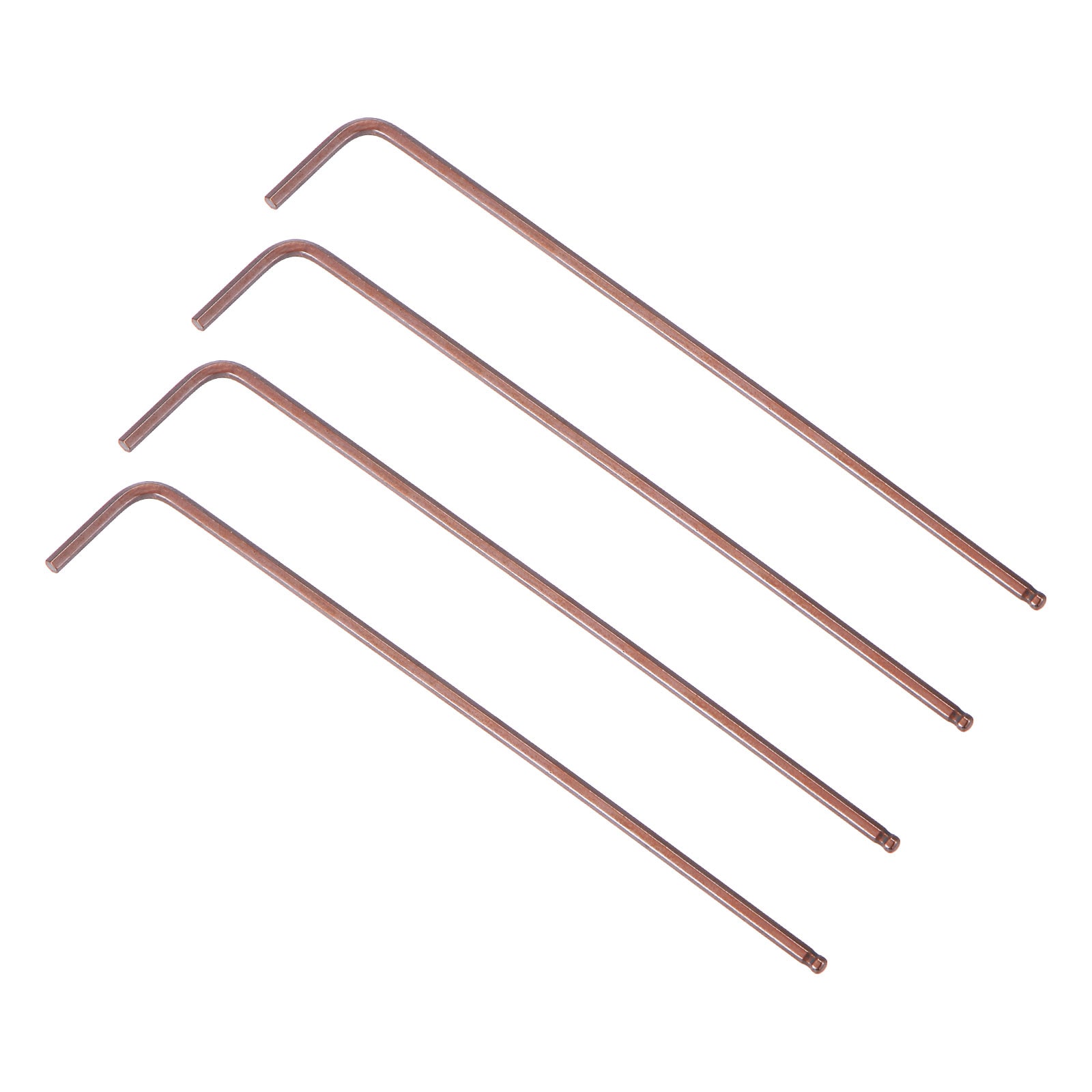 Unique Bargains 2mm Ball End Hex Key Wrench L Shaped Long Arm S2 Steel Repairing Tool Metric 4pcs #S26051300UX4868