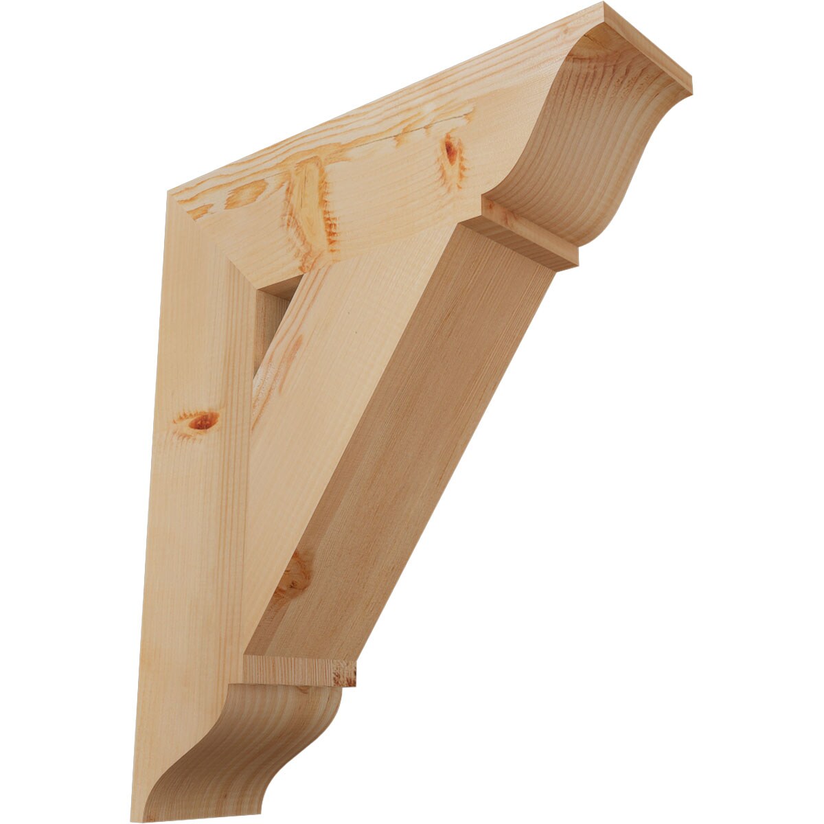 Ekena Millwork BKT06X22X26TRA01SDF Traditional traditional smooth 5-1/2-in x 22-in x 26-in Douglas fir Brown Wood Standard bracket