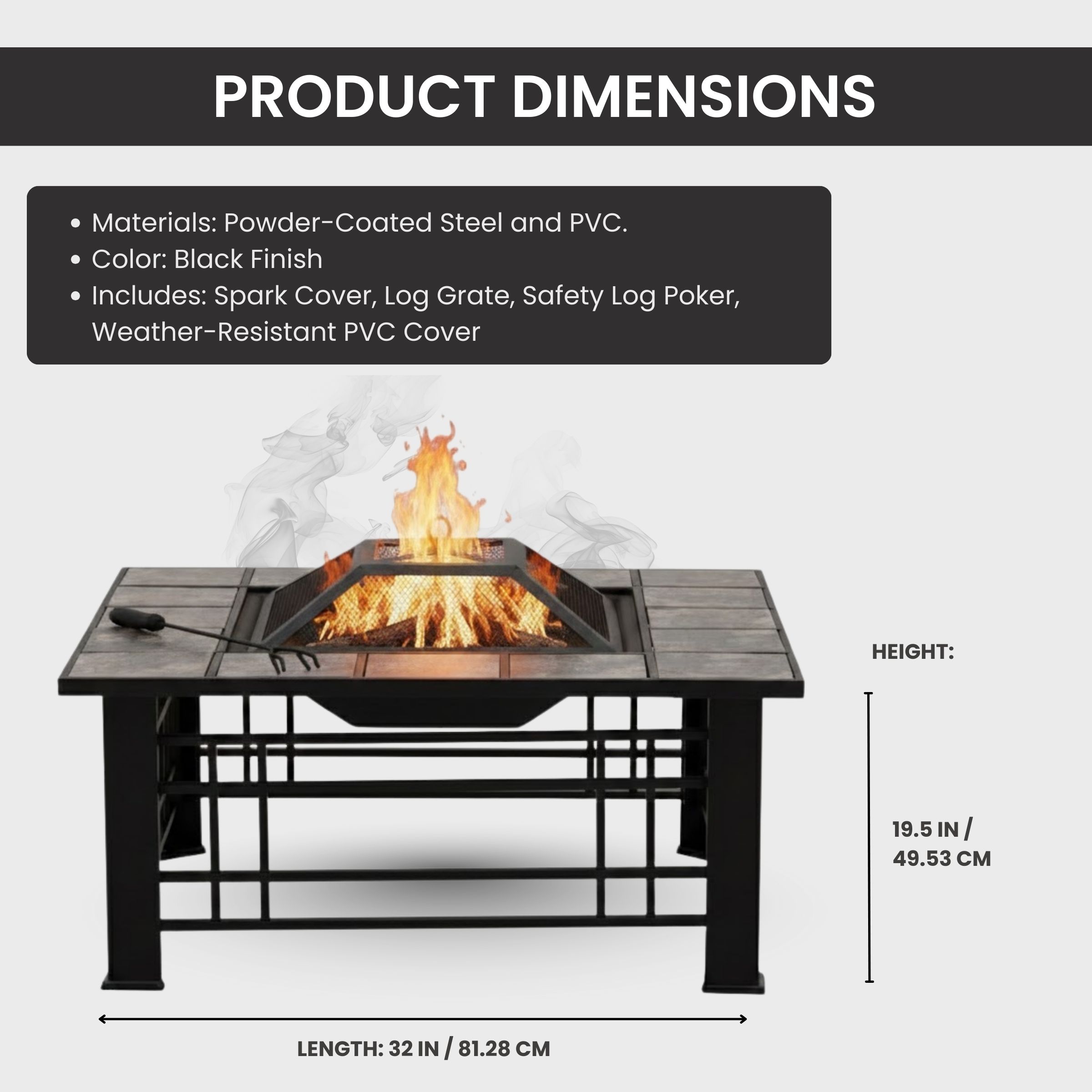 Nature Spring 869860UCX Outdoor-Woodburning-Firepits - View #7