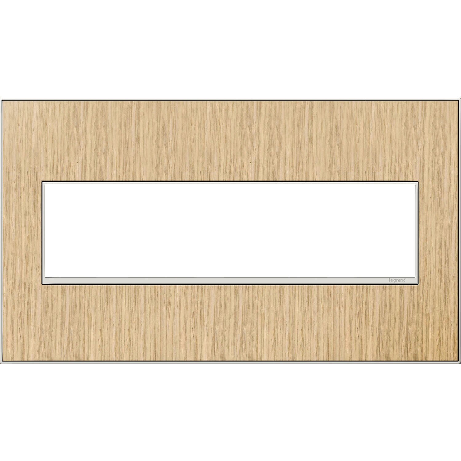 Legrand AWM4GFH4 adorne 4-Gang Specialty Size French Oak Wood Indoor Screwless Square Wall Plate