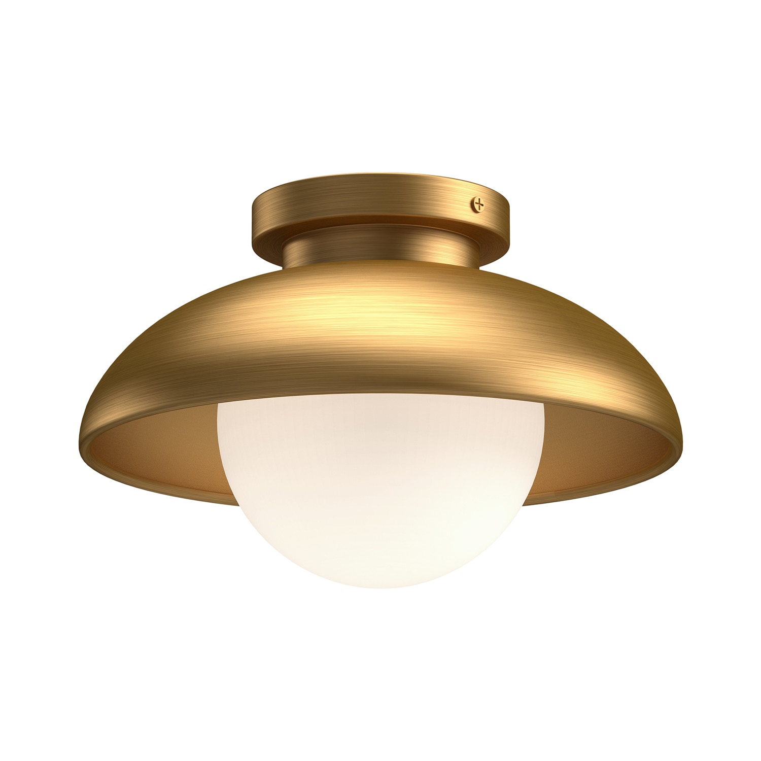 Kuzco Lighting FM522016AGOP Rubio 1 -Light 16-in Gold Flush Mount Light