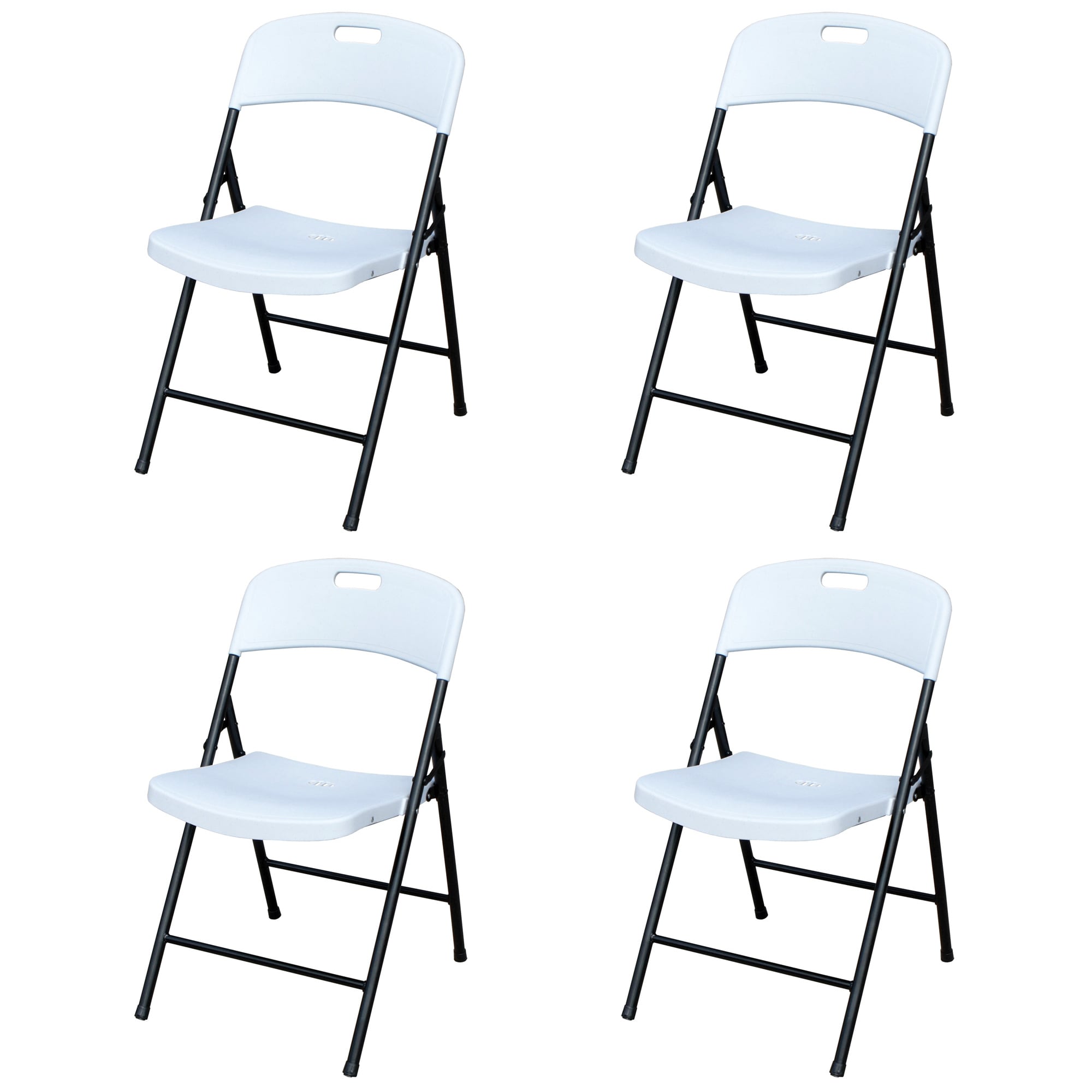 Peakform 399827 4 -Pack White Residential Saucer Folding Chair (Indoor or Outdoor)
