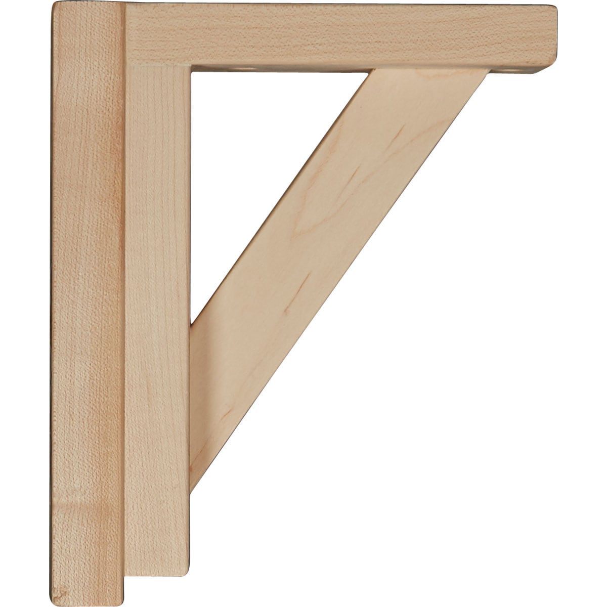 Alder Wood Traditional Shelf Bracket 7.5" H x 2.5" W