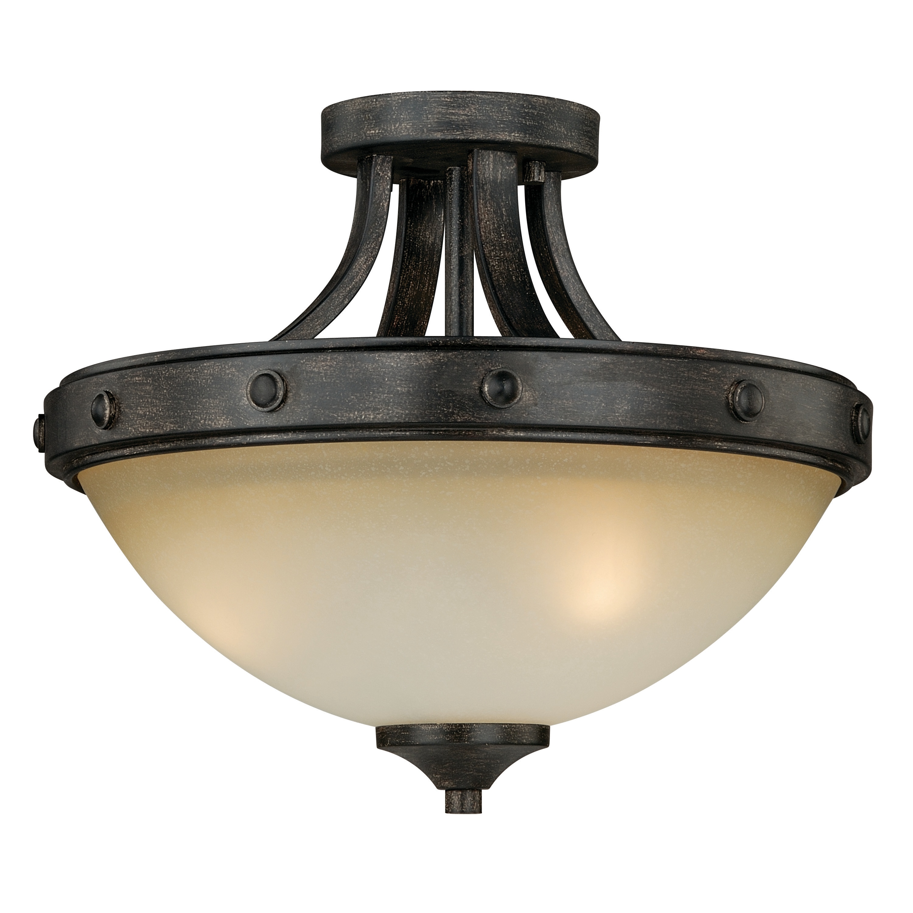 Cascadia C0077 Halifax 2 -Light 14.5-in Matte Bronze Semi Flush Mount Light