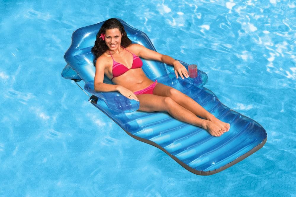 Aqua Breeze Inflatable Lounger Pool Float Seat Air Bed Mattress Swimming Chair 
