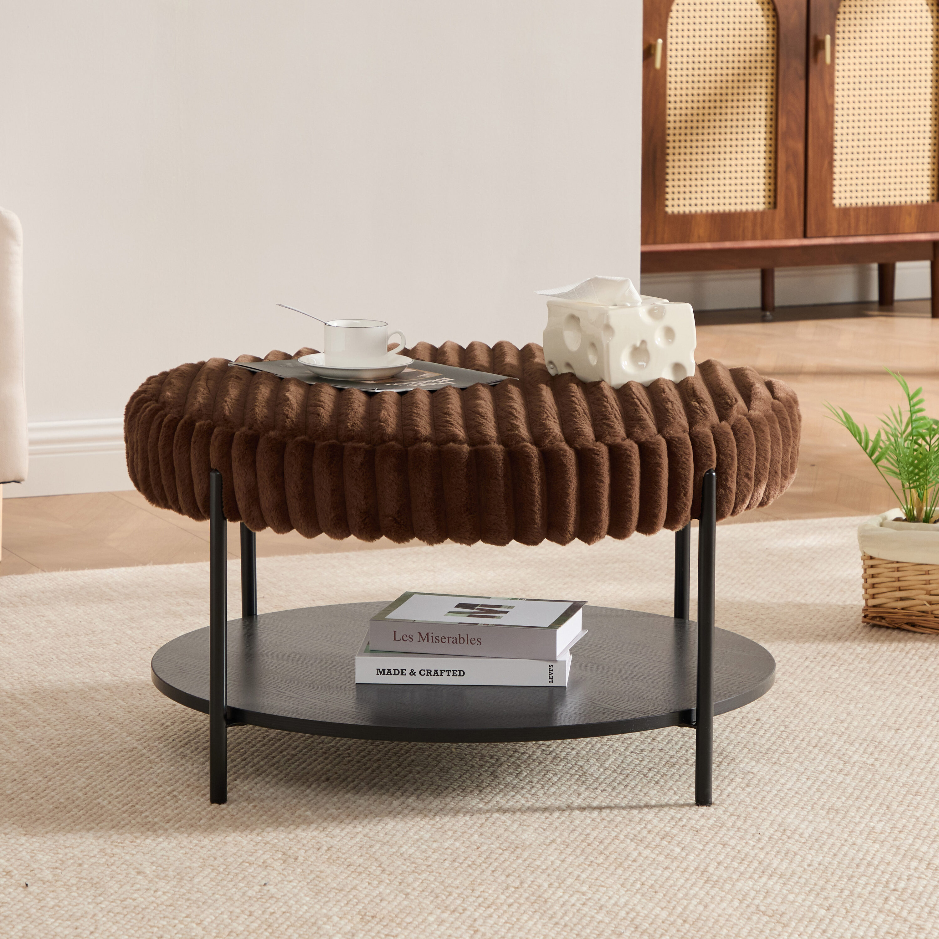 Hrinhom HC-S4135-BROWN Indoor-Ottomans - View #4