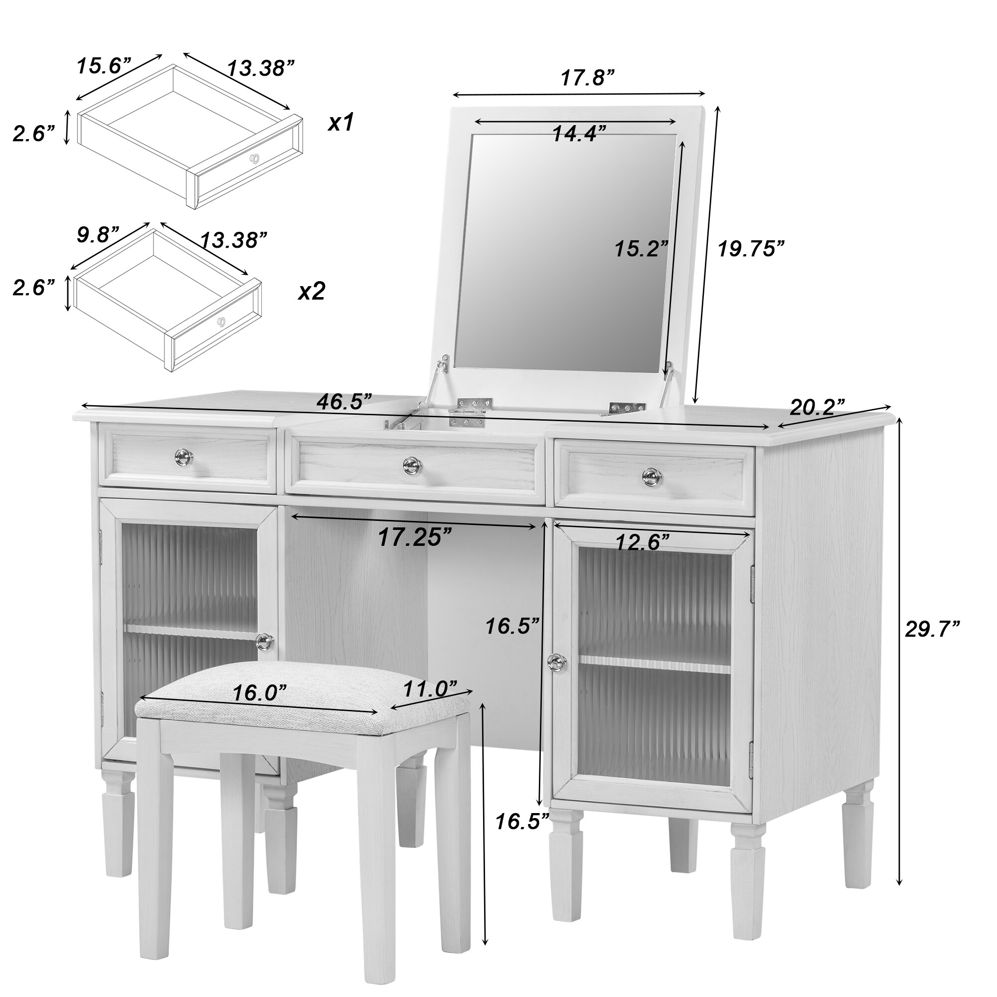 ModernLuxe L3P-N844P292487E Bedroom-Vanities - View #17