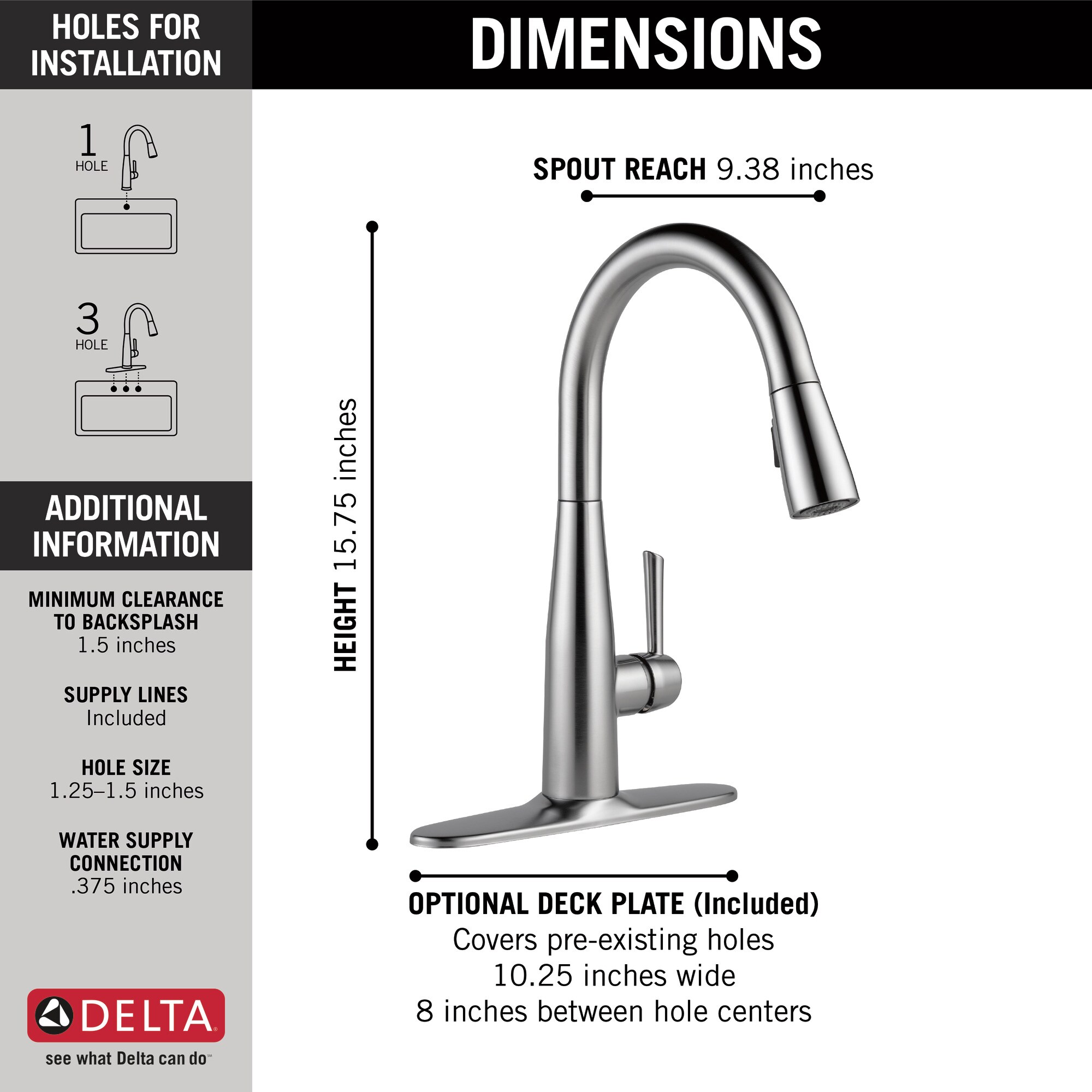 Arctic Stainless Steel Pull-Down Single Handle Kitchen Faucet