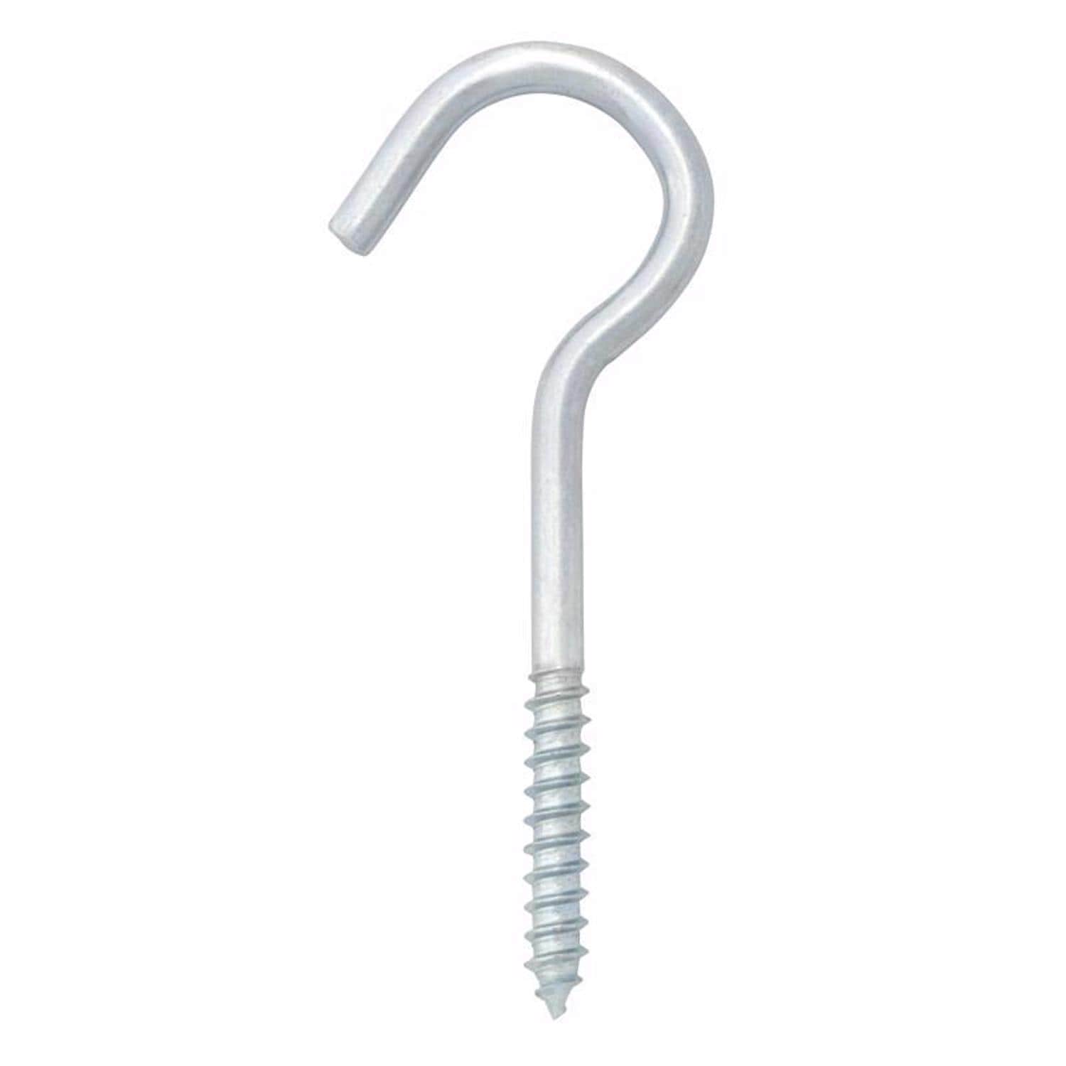 Hampton  Small Zinc Plated Silver Steel 3.375 in. L Ceiling Hook 50 lb 1 pk
