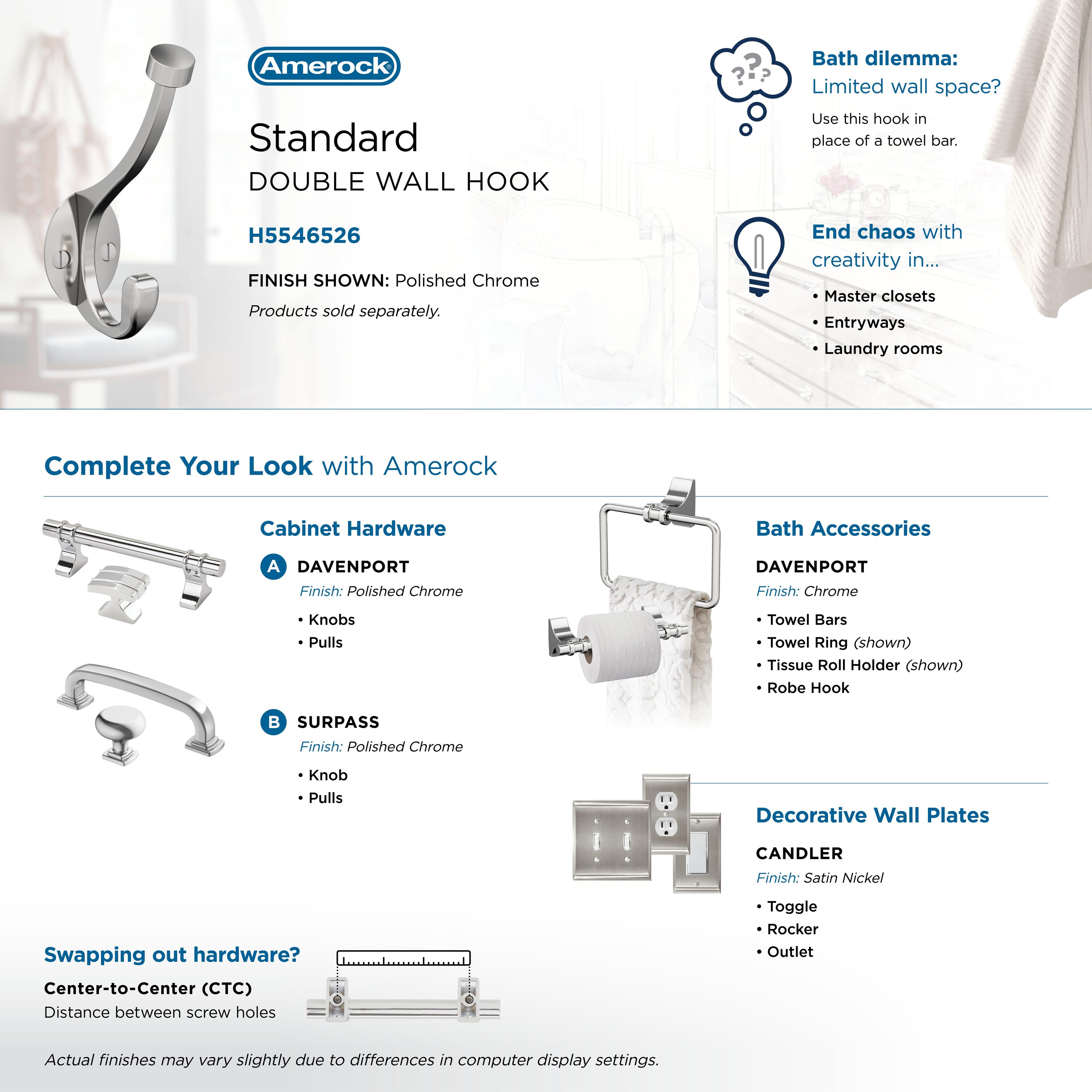Amerock H5546526 Decorative-Wall-Hooks - View #6